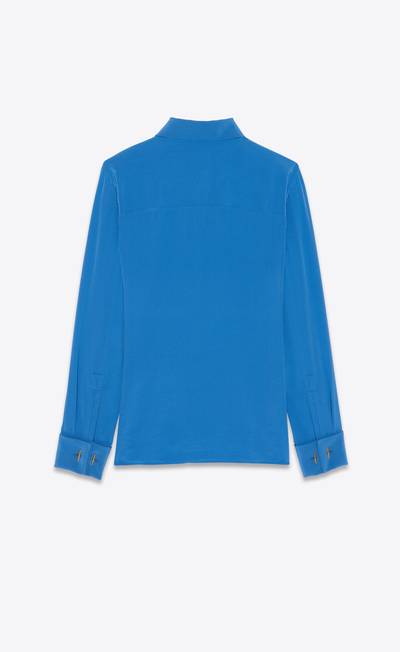 SAINT LAURENT fitted shirt in crepe de chine outlook