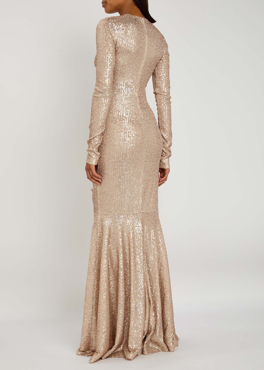 Norma Kamali Sequined Ruched Gown - 3