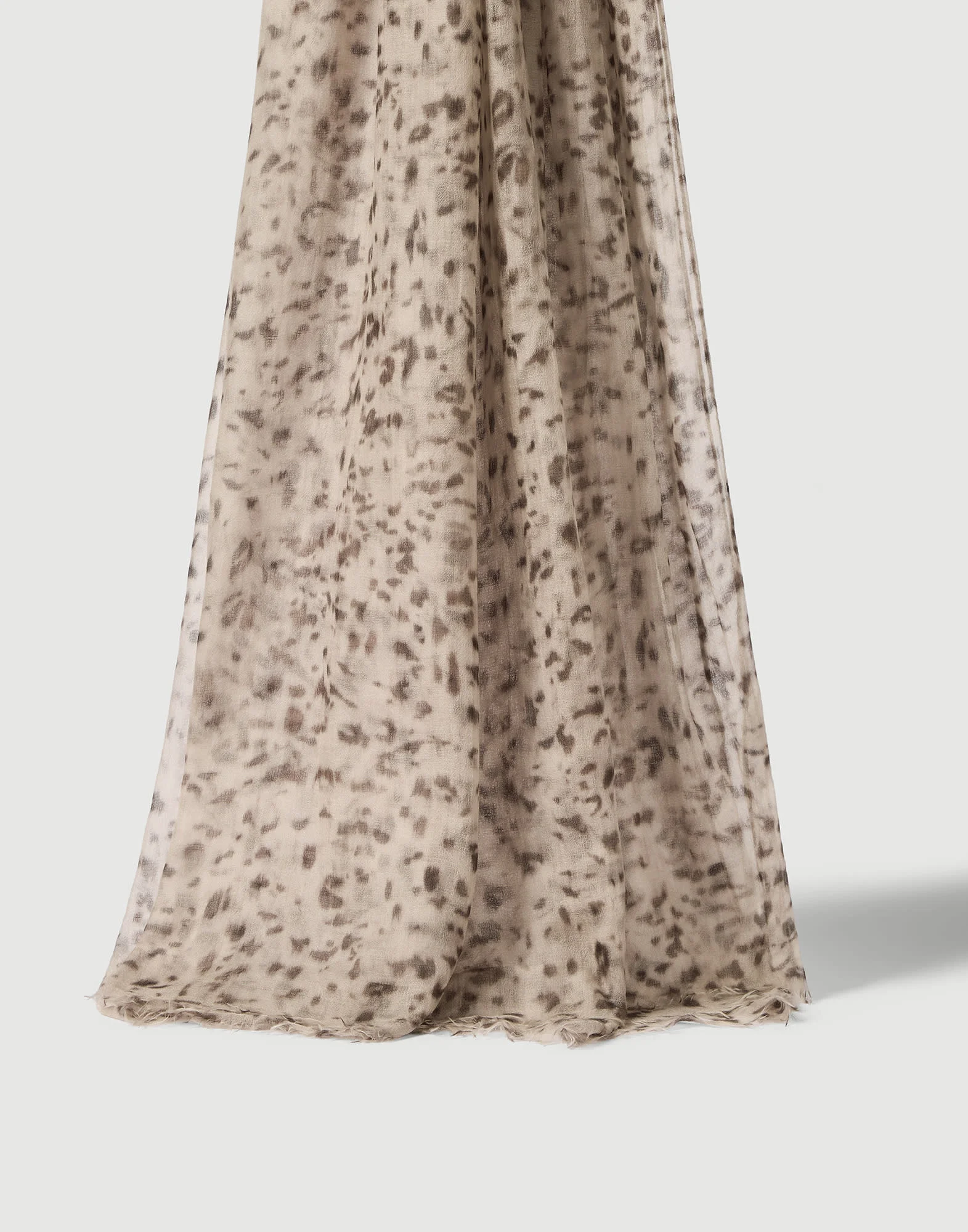 Lynx print cashmere scarf - 1