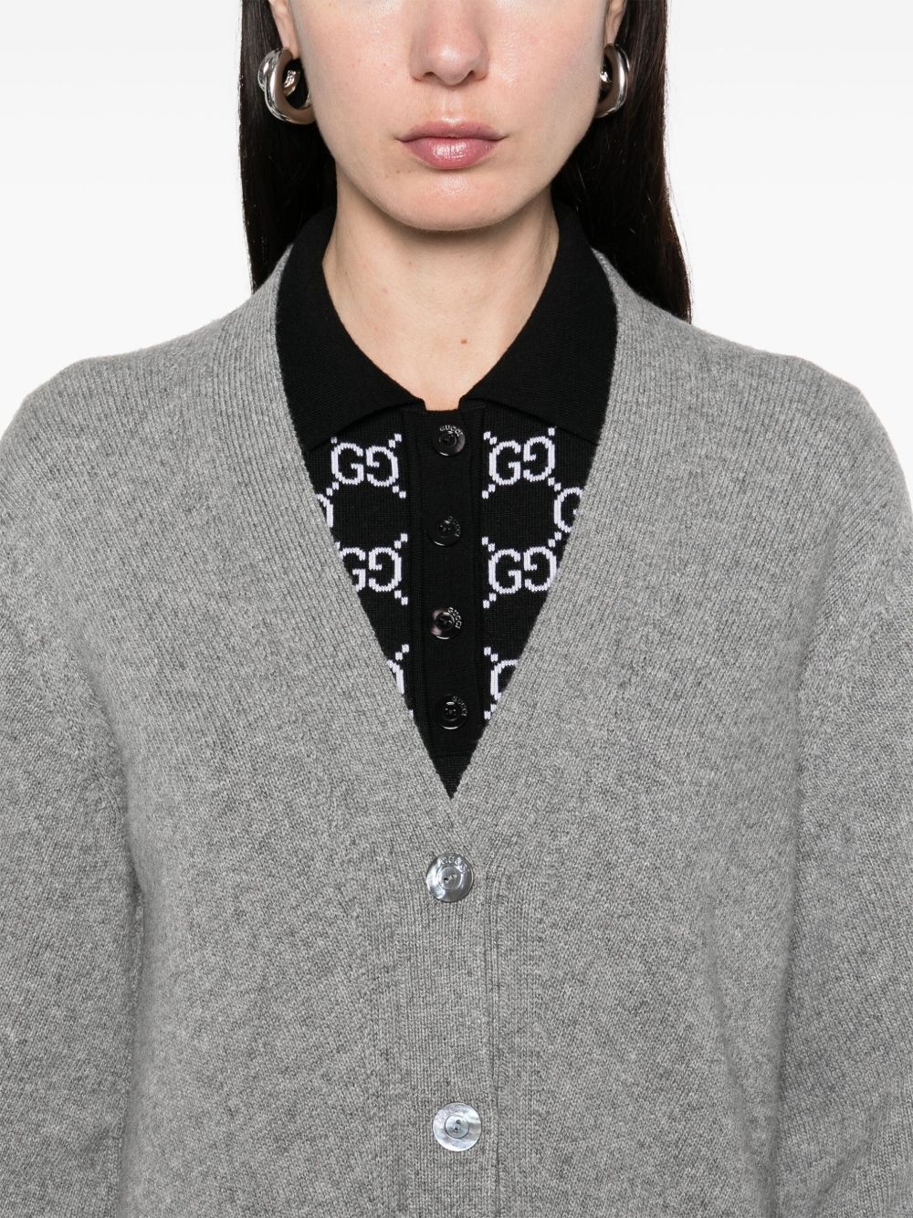 Web-stripe cardigan - 5