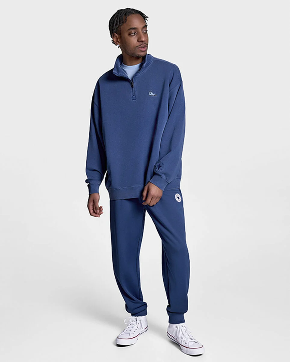 Loose-Fit Sneaker Patch Half-Zip - 1