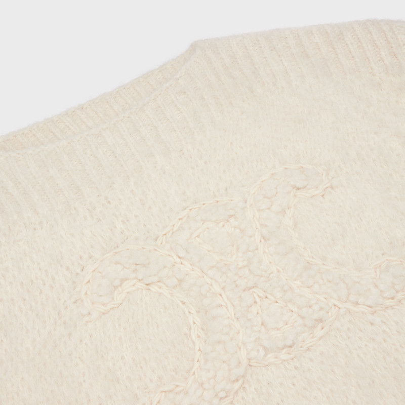 Boat neck triomphe sweater in alpaca wool 3