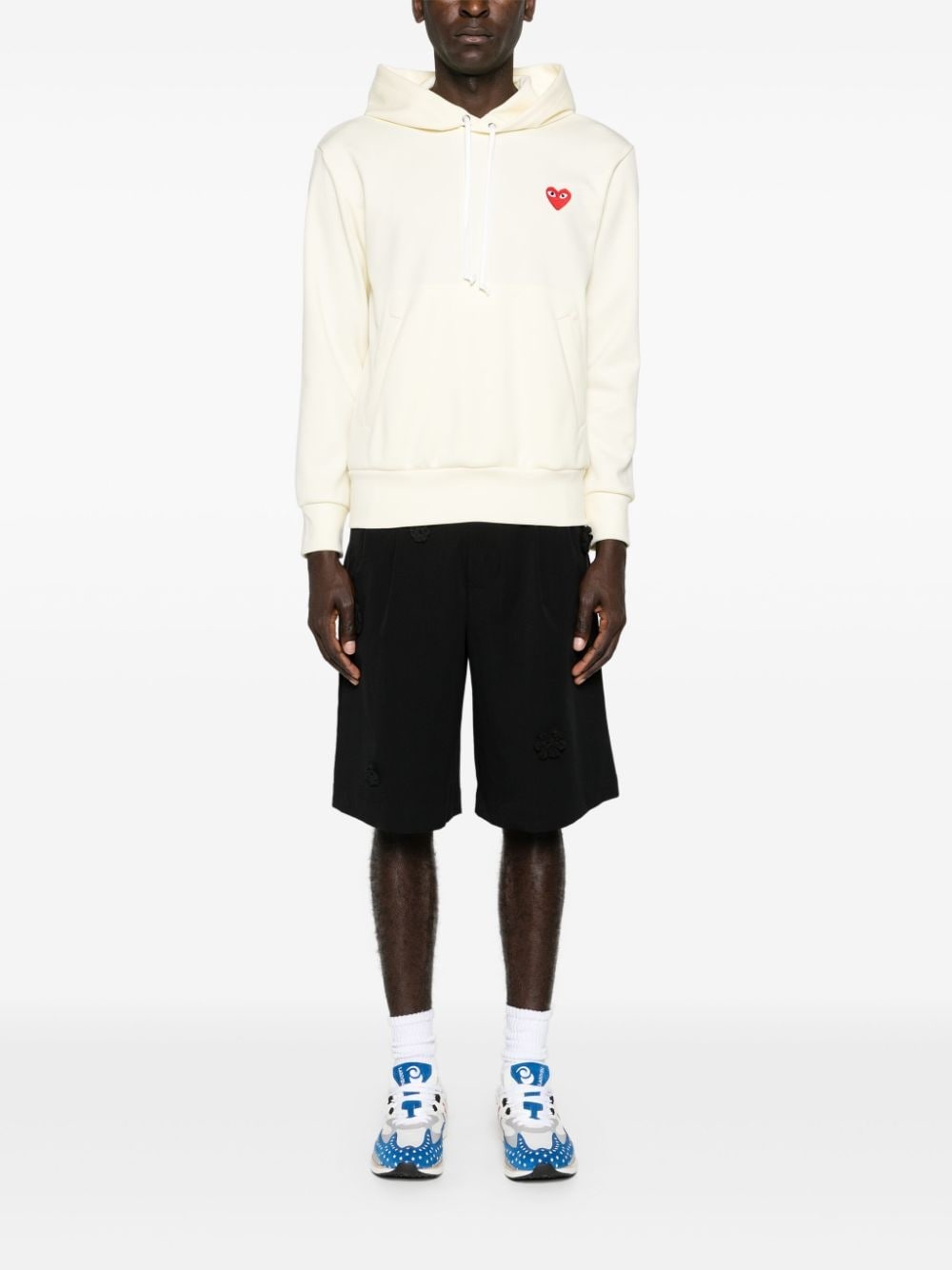 heart-motif drawstring hoodie - 3
