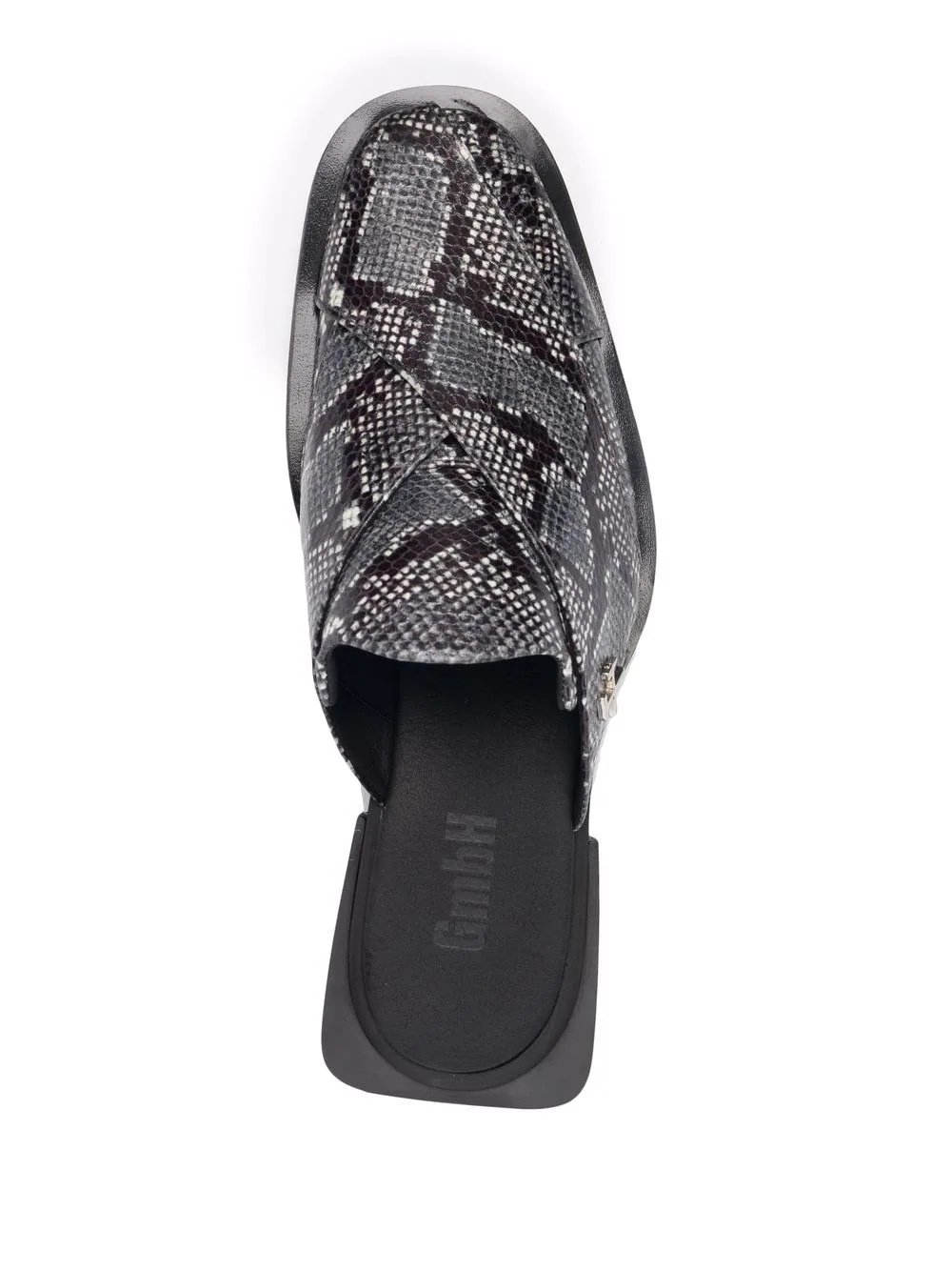 snakeskin effect slippers - 4