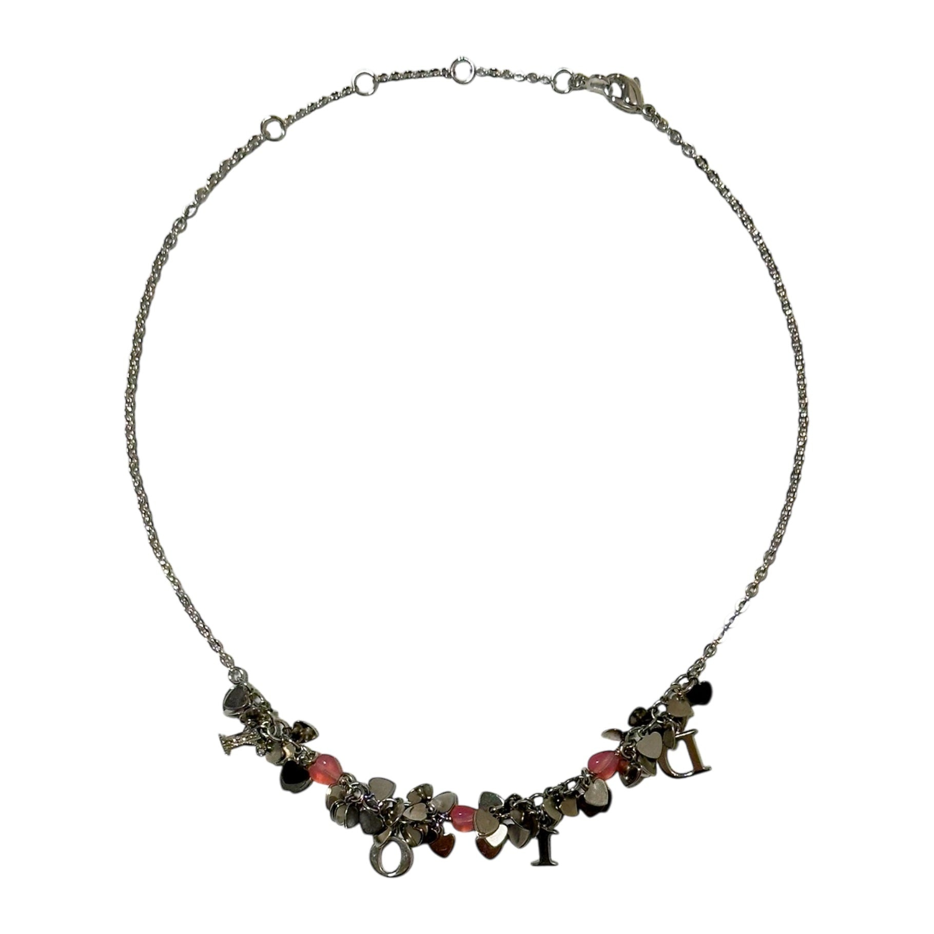 CHRISTIAN DIOR Vintage Heart Sequin Necklace - 2