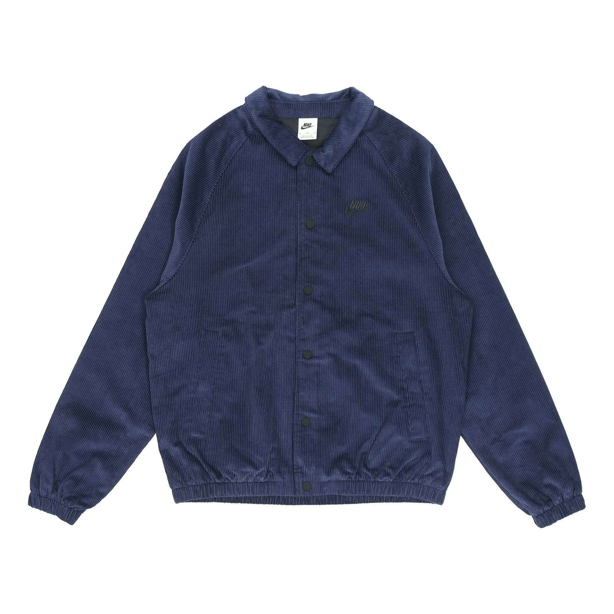 Men's Nike Stack Logo Casual Corduroy Jacket Deep Navy Blue DO2323-410 - 1