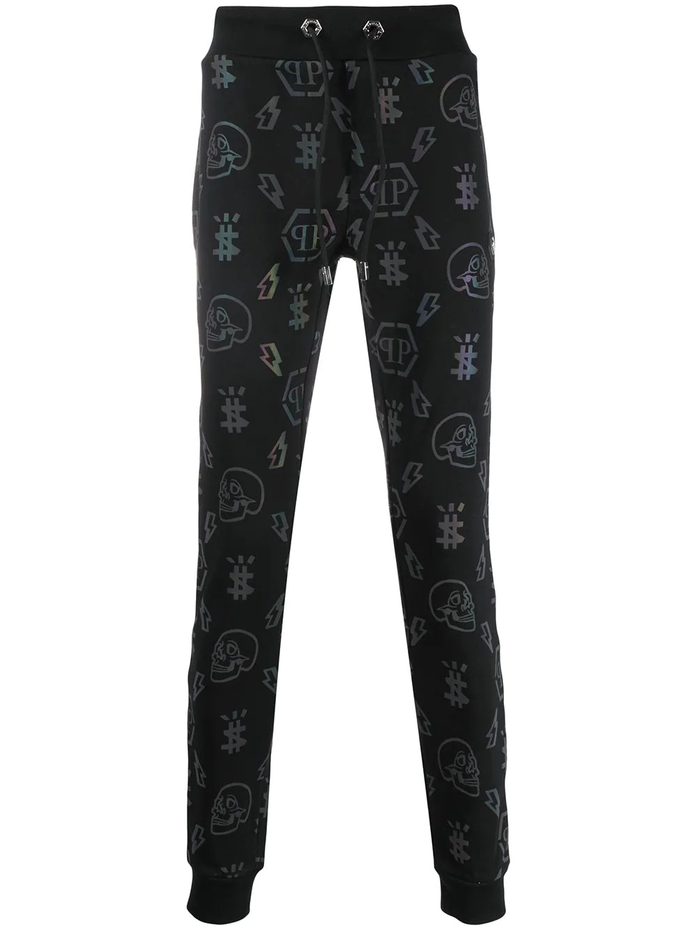 monogram-print joggers - 1