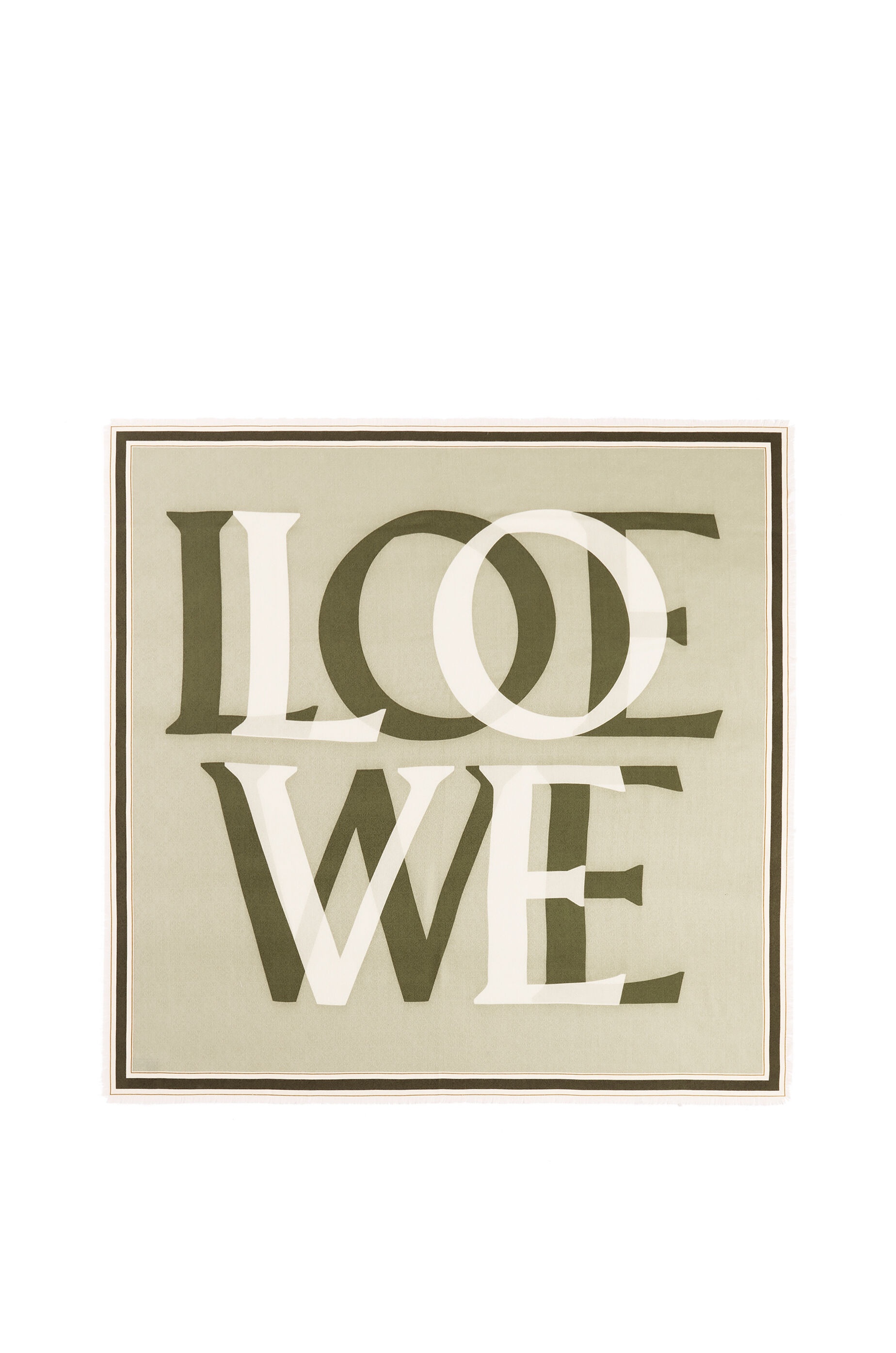 LOEWE love scarf in wool and cashmere - 1