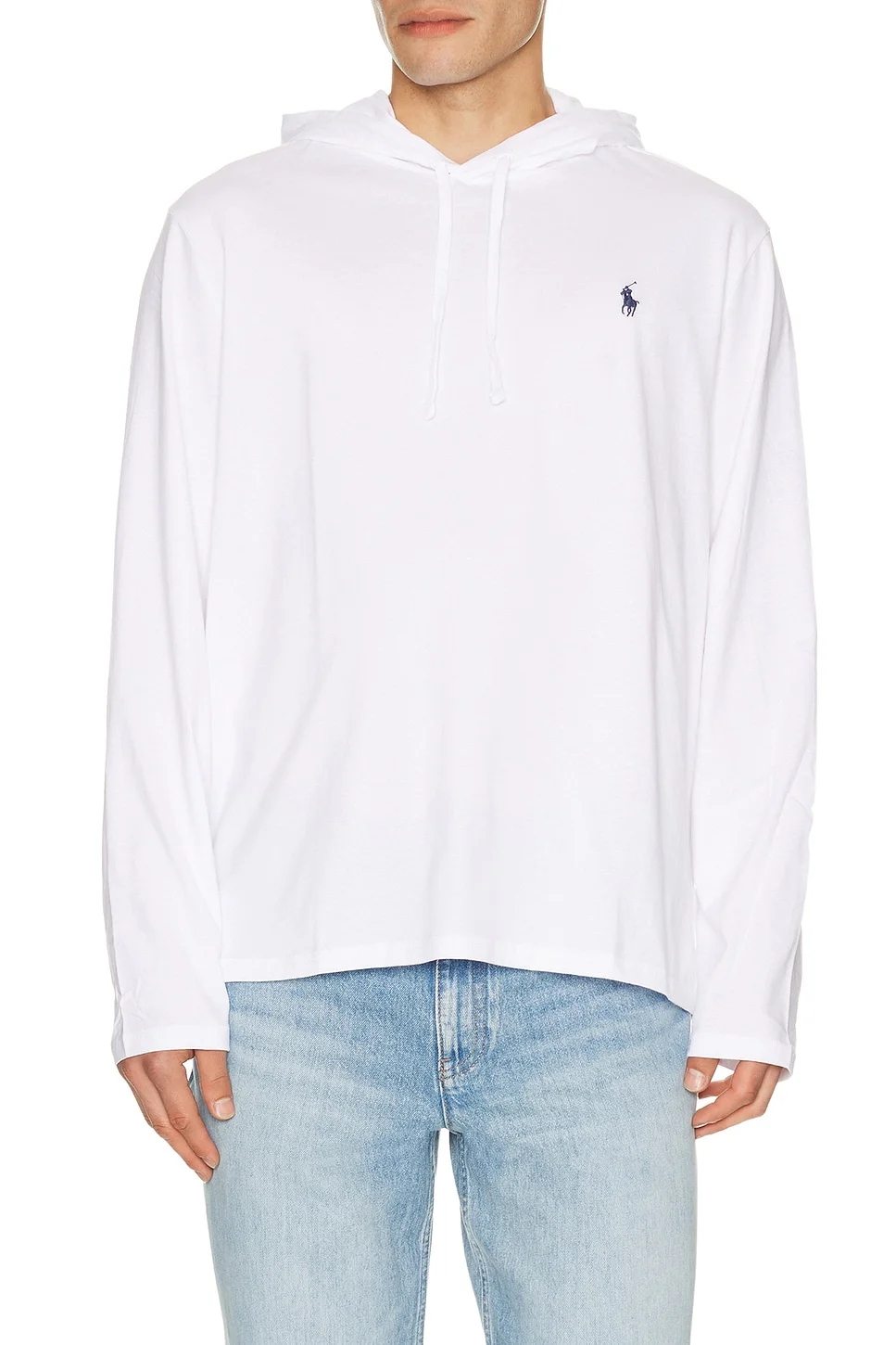Long Sleeve Jersey Knit Hooded T-shirt - 1