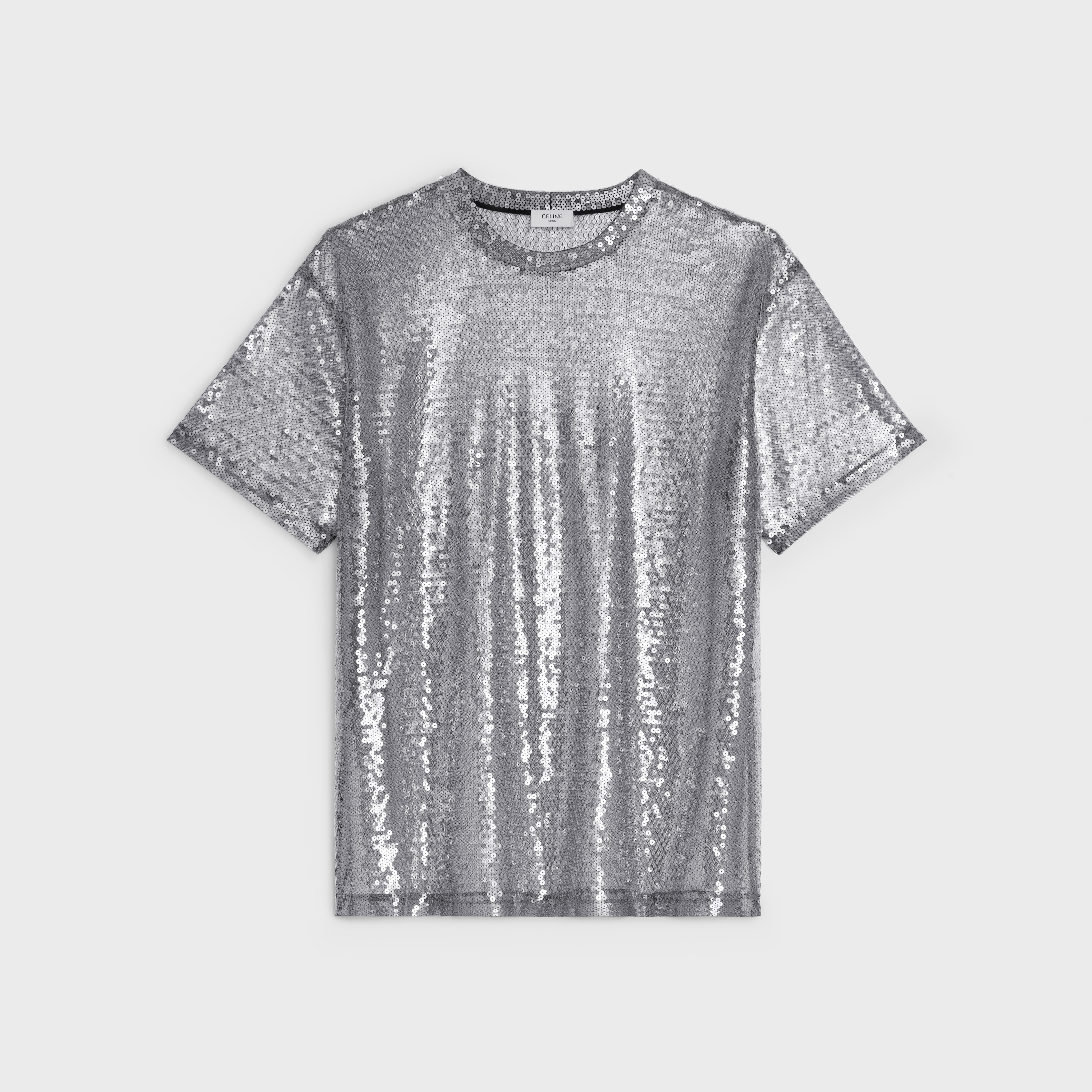 EMBROIDERED LOOSE T-SHIRT IN TULLE - 1