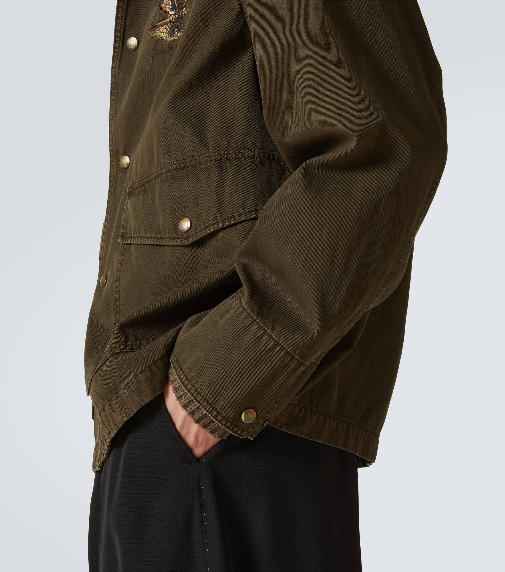 Quilted cropped cotton field jacket - 7