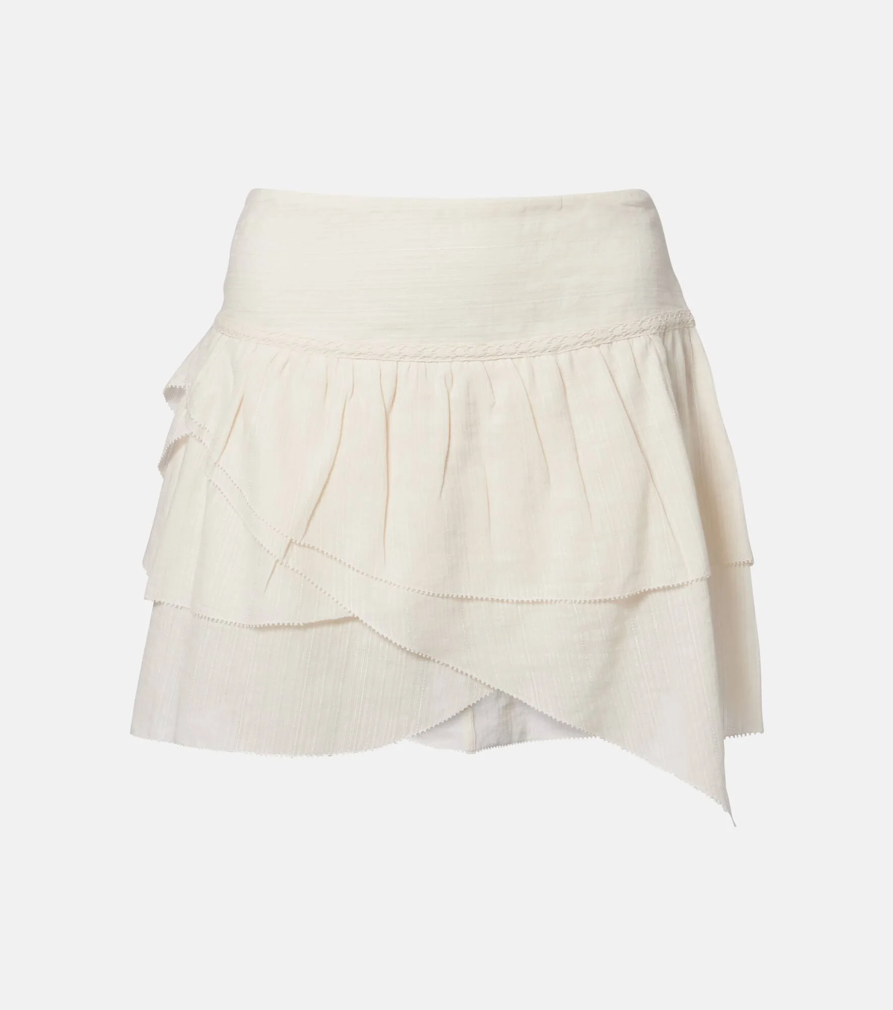 Dejha cotton and linen-blend miniskirt - 1