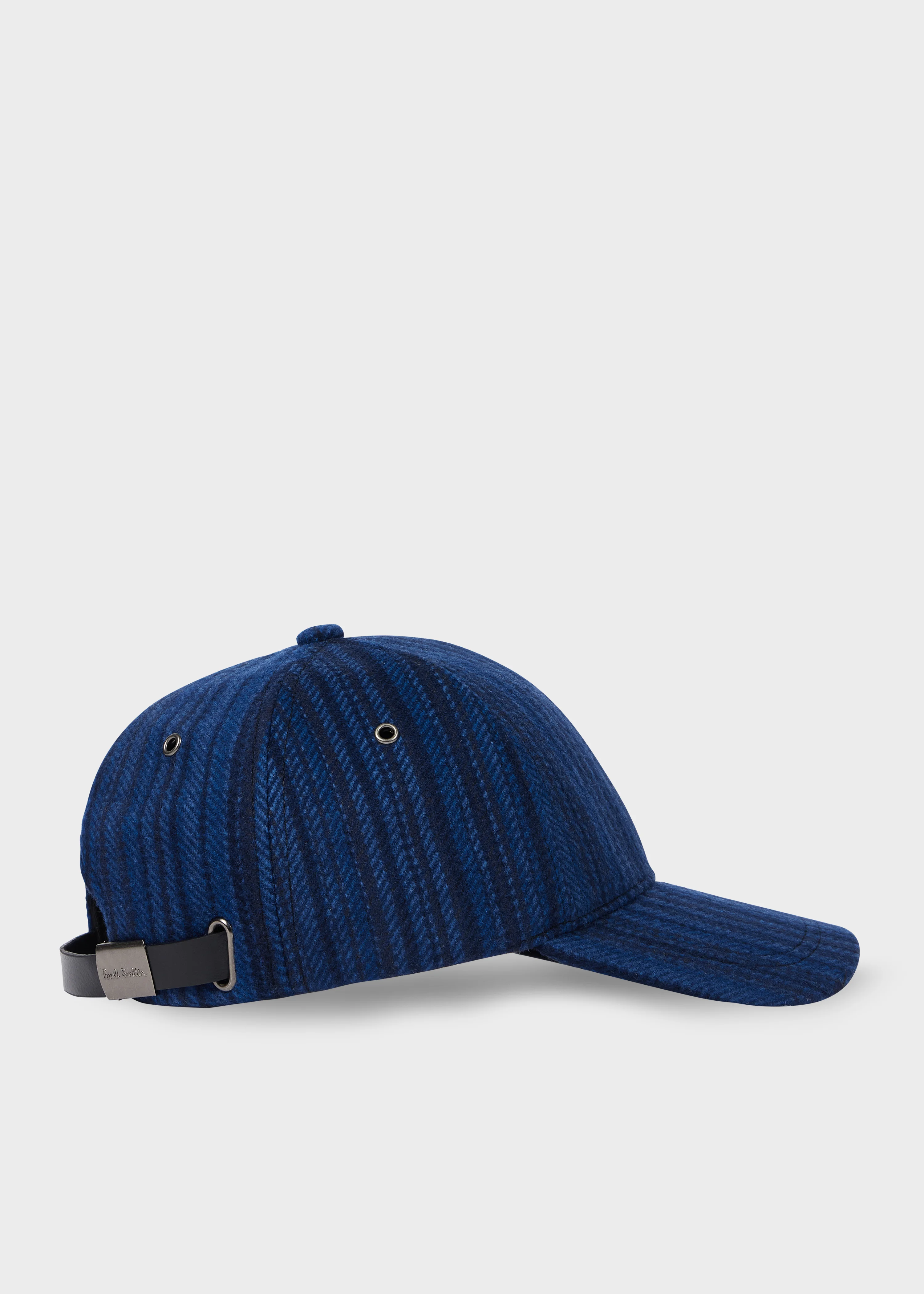 Navy 'Signature Stripe' Wool Cap - 1