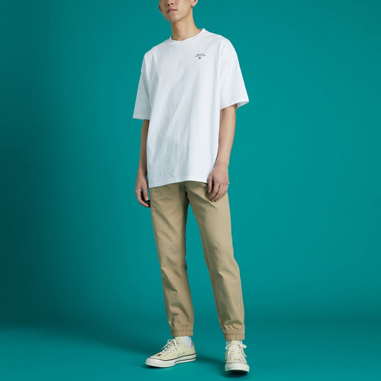 Men's Converse Skate Loose Printing Sports Round Neck Short Sleeve White 10021508-A03 - 2