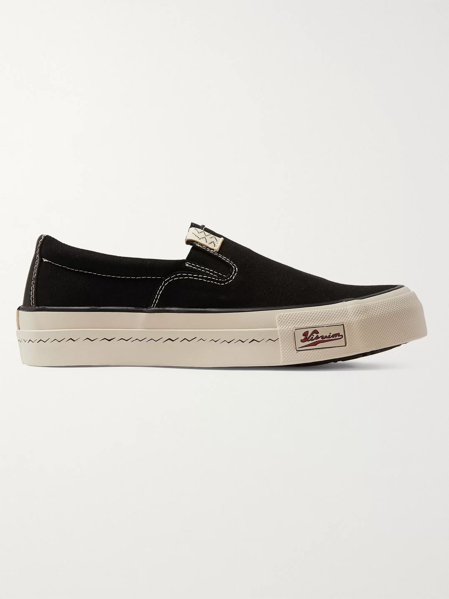 Skagway Leather-Trimmed Canvas Slip-on Sneakers - 1