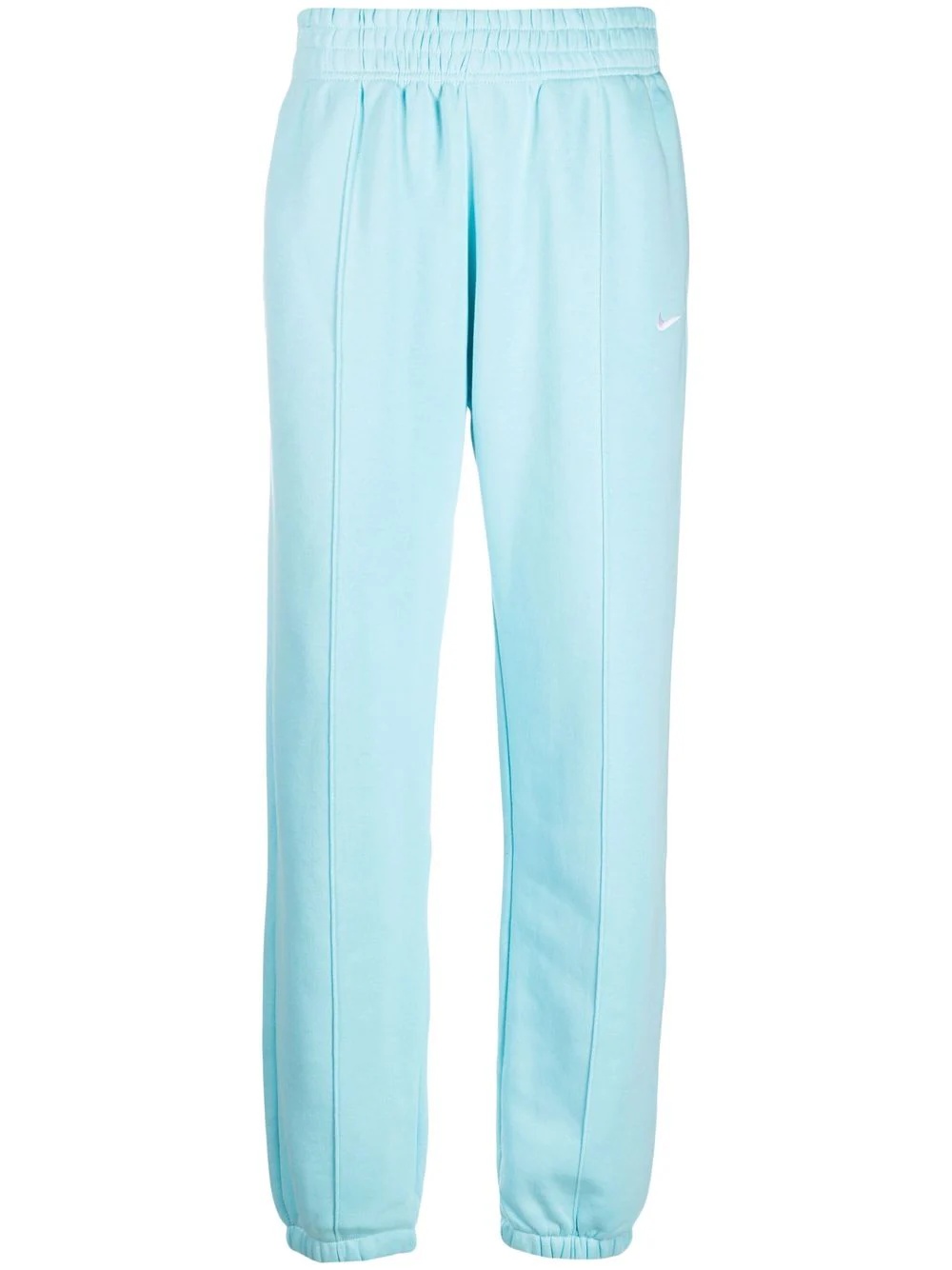 elasticated-waist cotton track trousers - 1