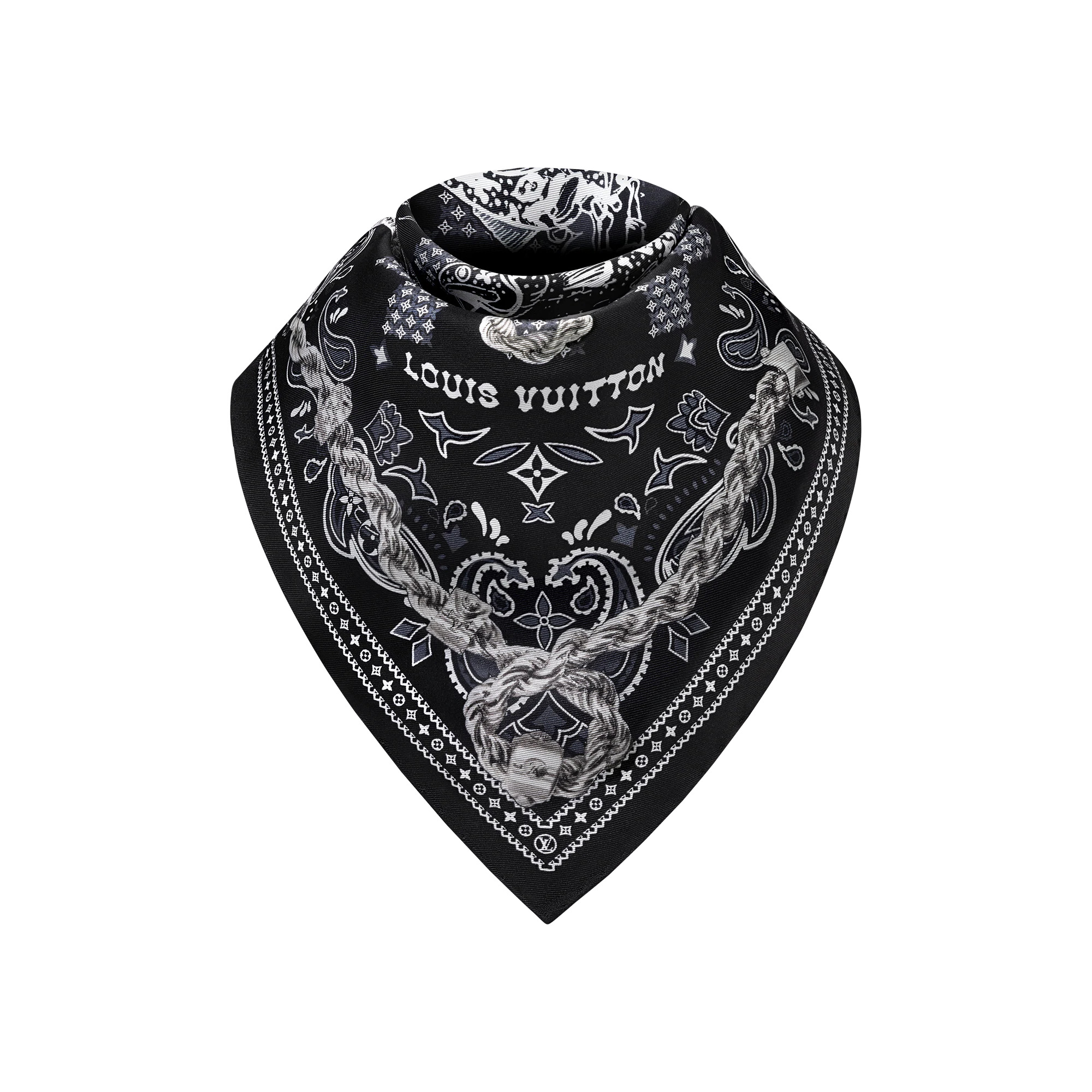Monogram Tied Up Silk Bandana - 2