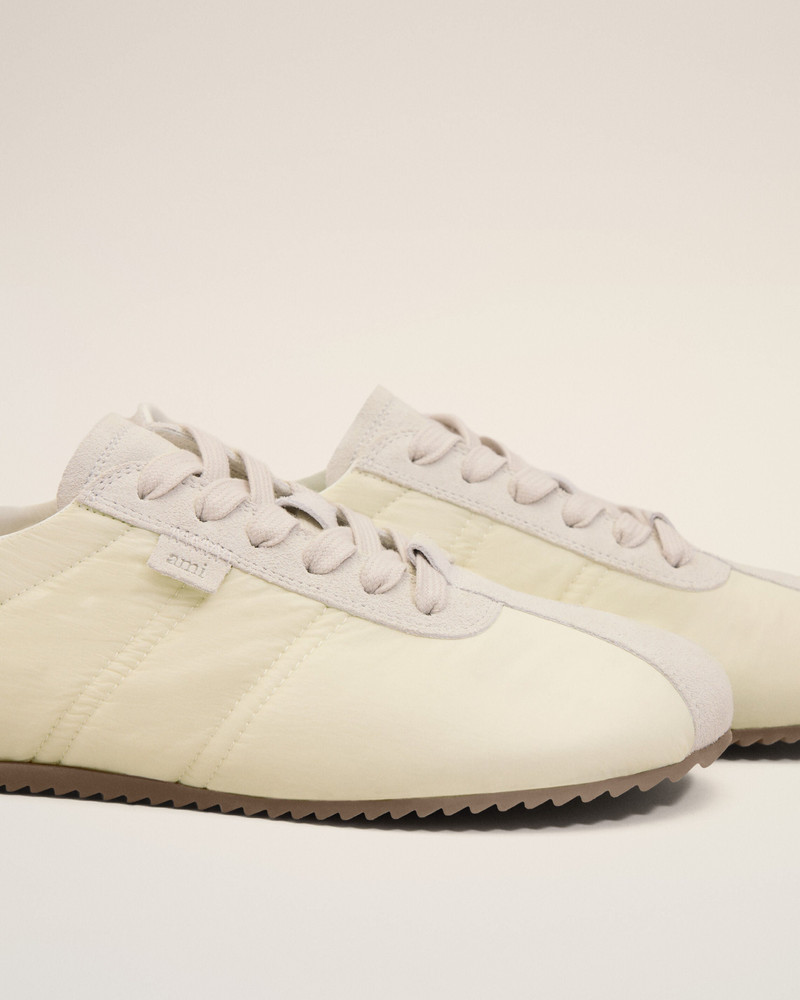 WHITE NYLON SOFT SNEAKERS 5