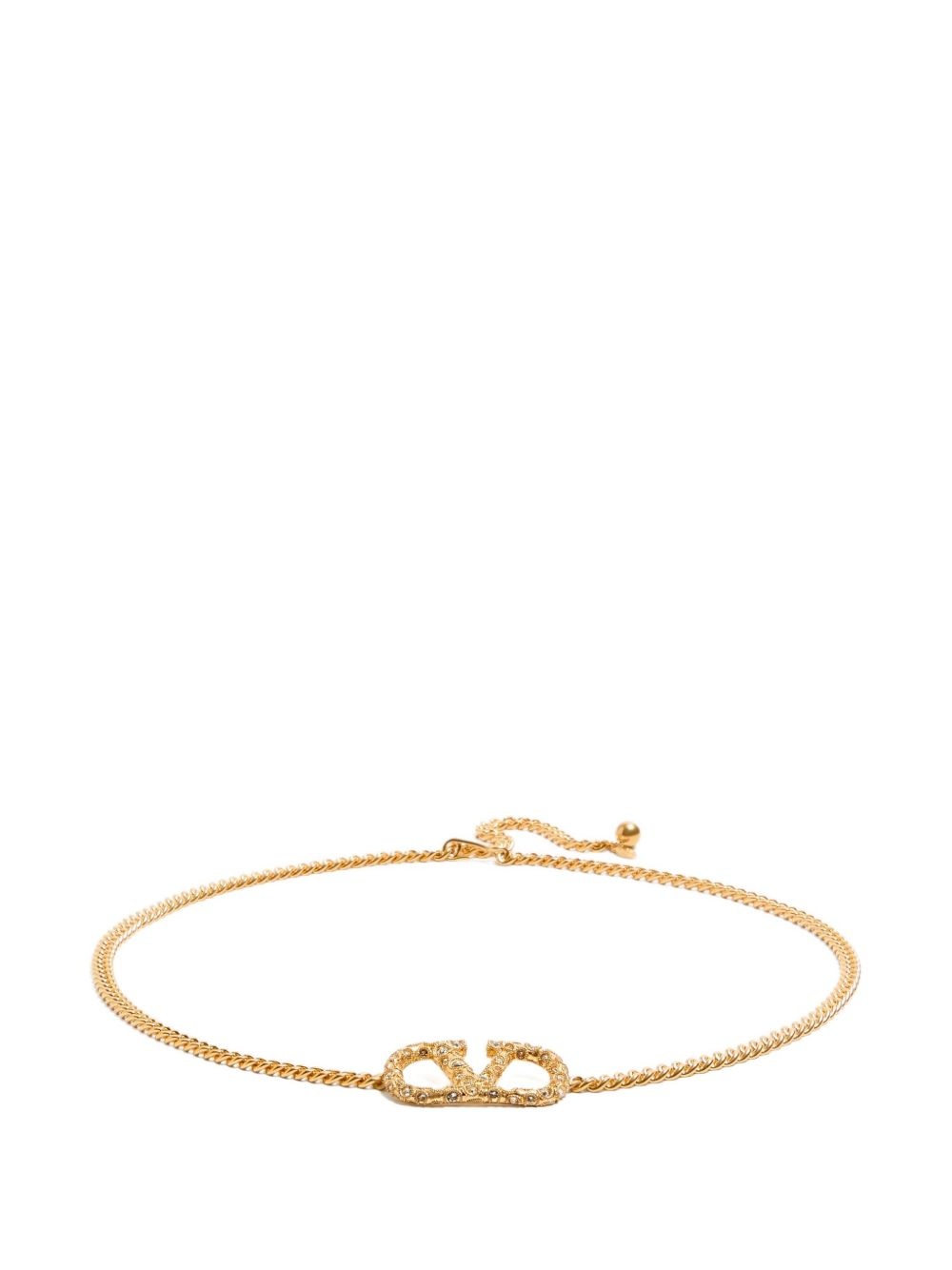 VLogo crystal-embellished belt - 2
