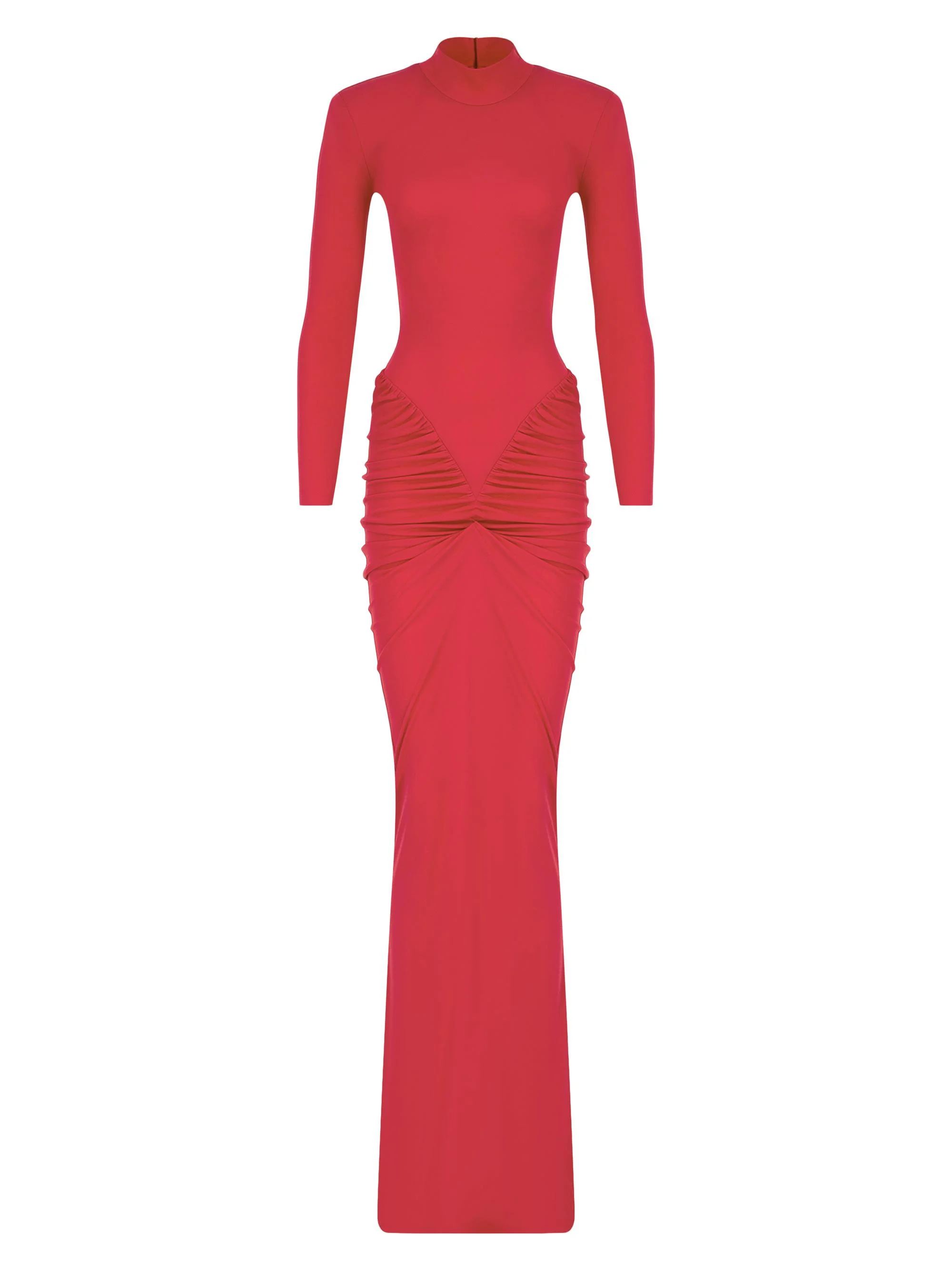 Women's Darja Gathered Stretch Knit Maxi-Dress - Firedance - 1