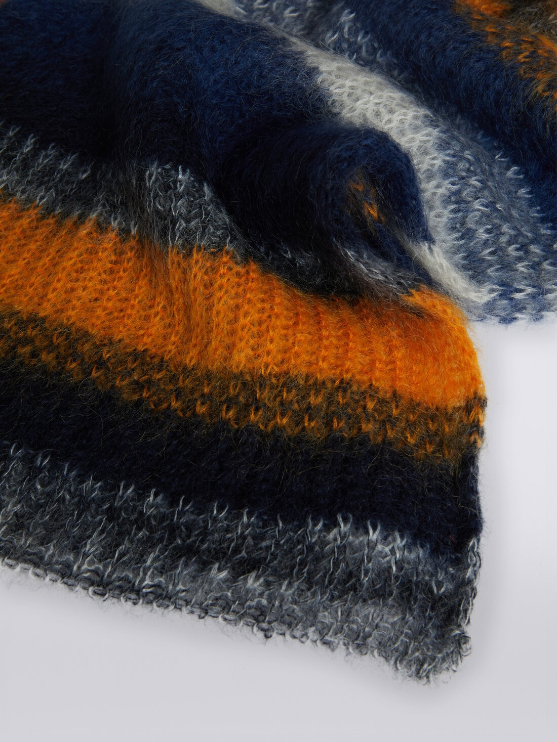 Striped mohair blend scarf 2