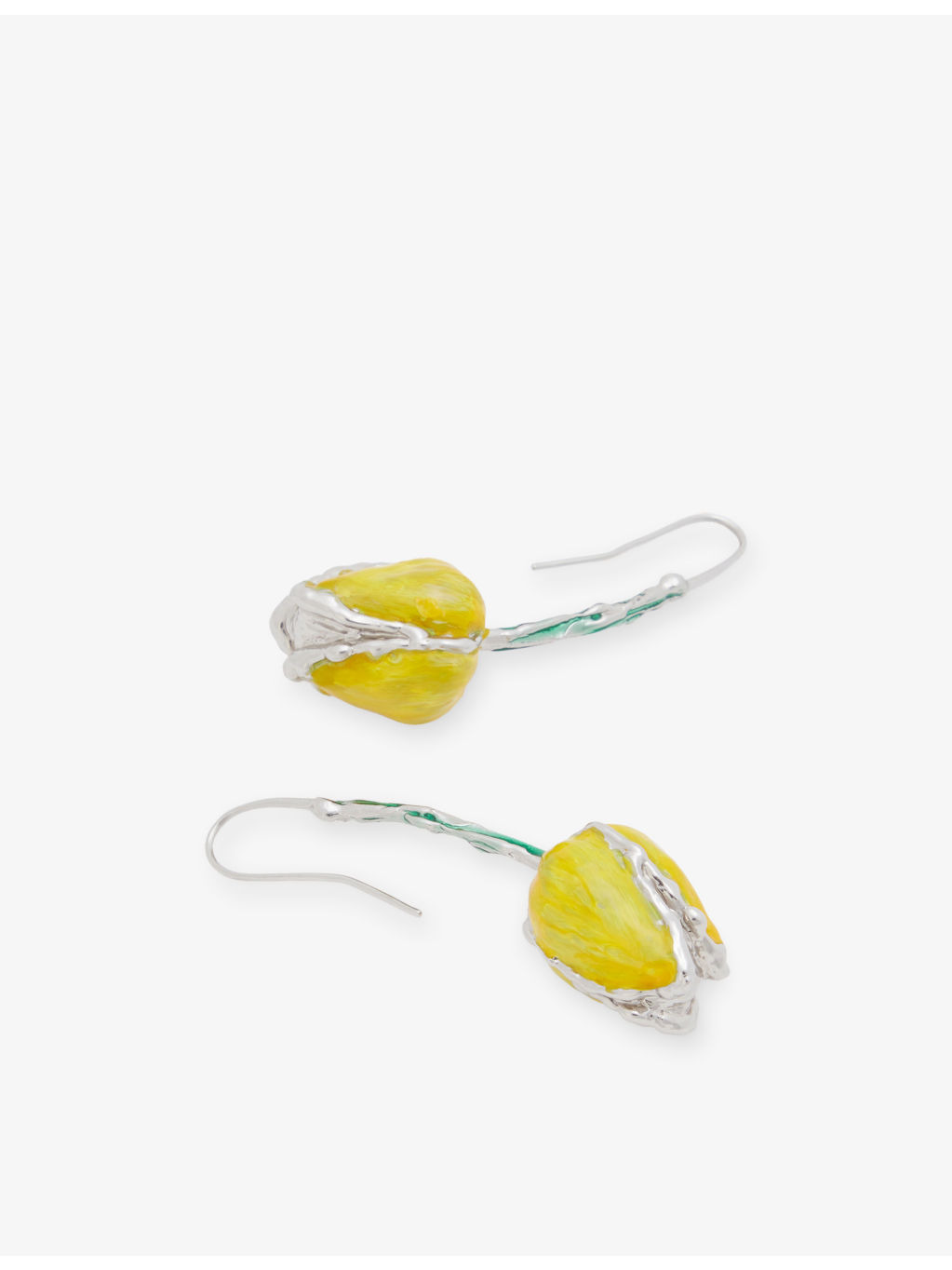 Tulip Enamelled Drop Earrings - 3