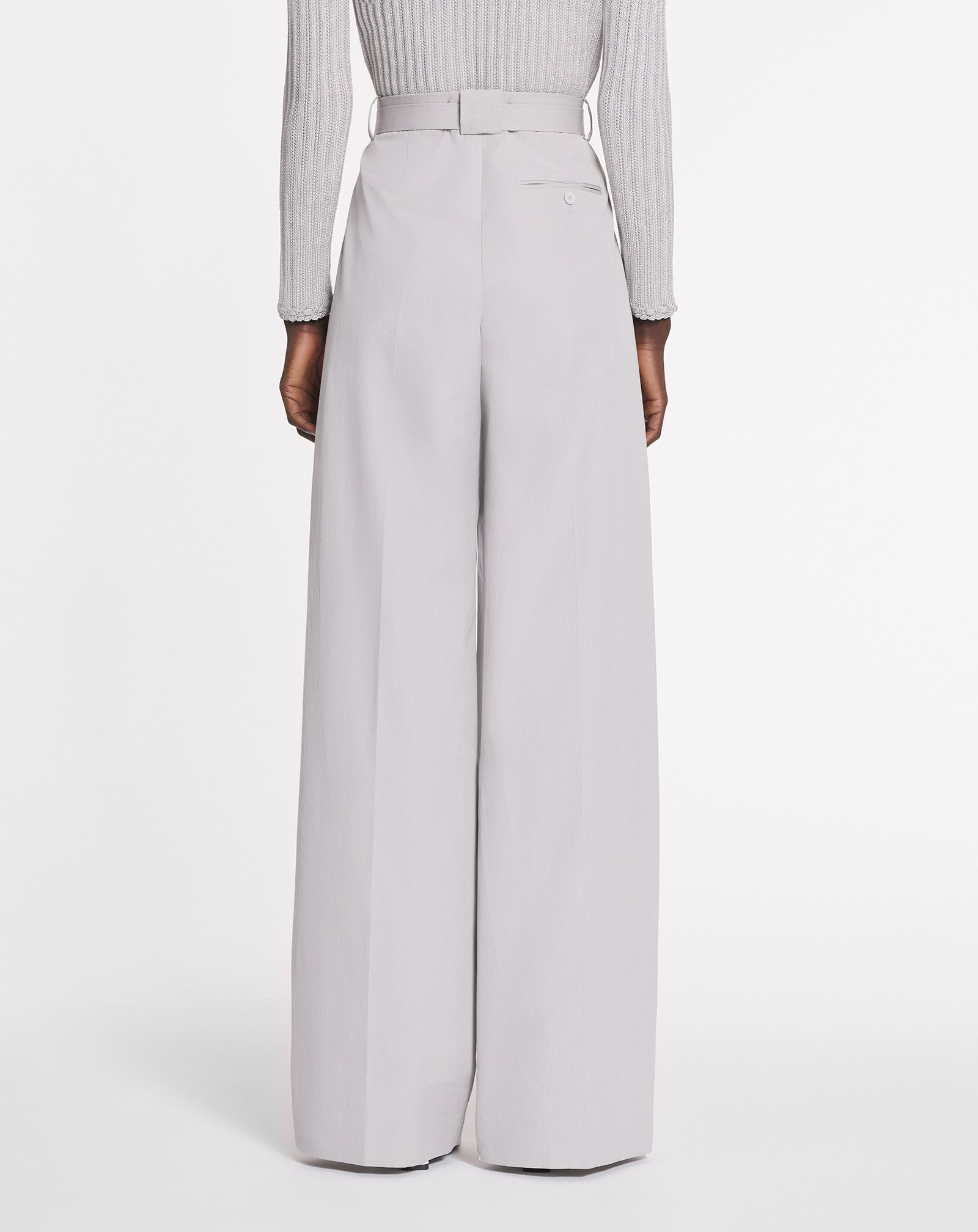 DARTED COTTON PANTS - 4