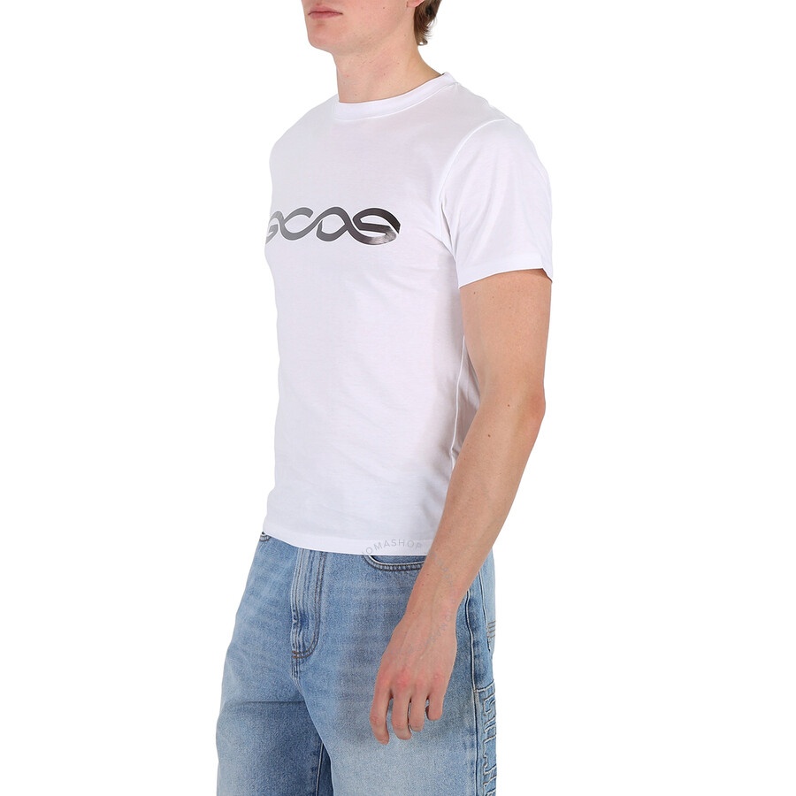 GCDS Reflective Logo Regular Cotton T-Shirt - 5