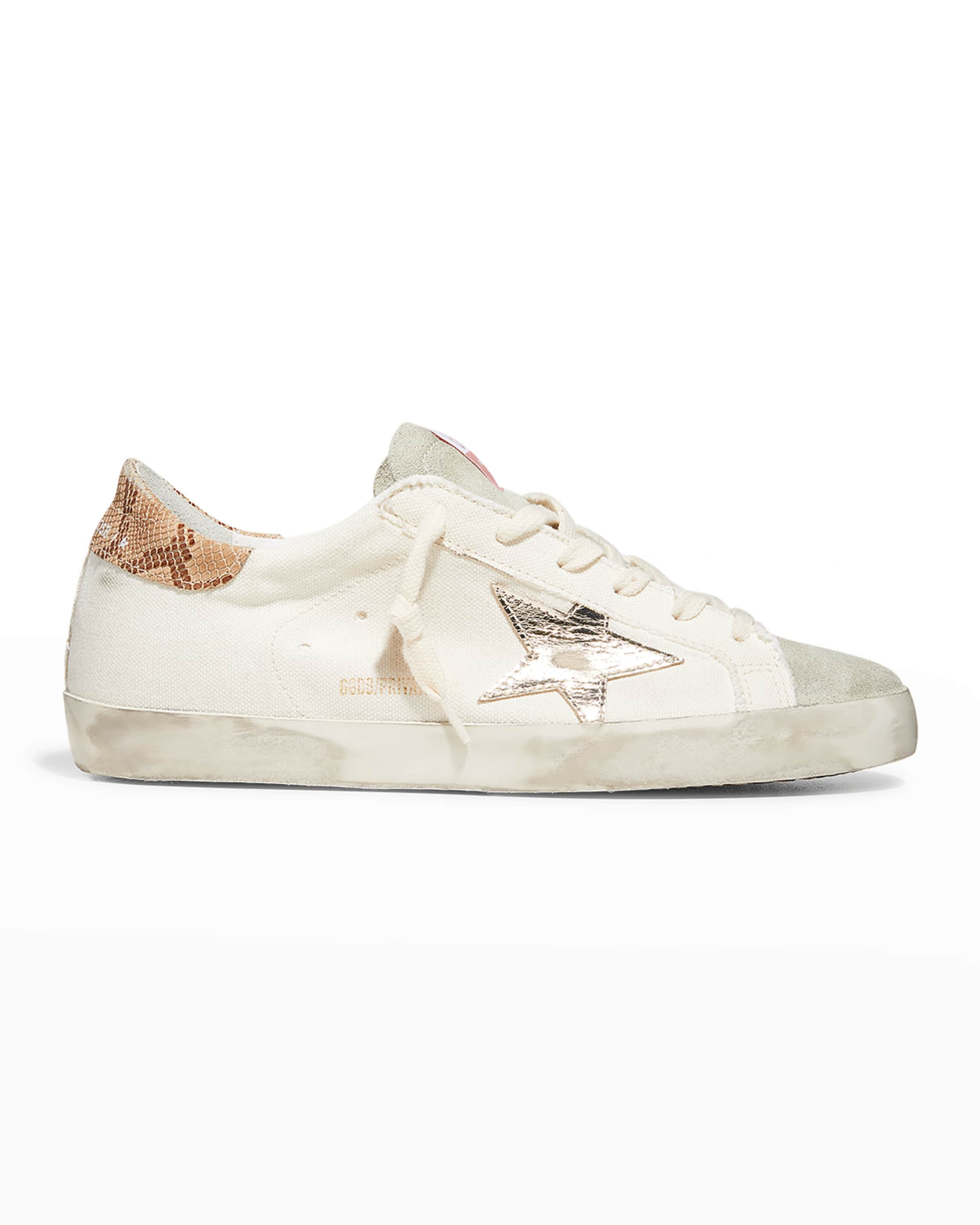 Superstar Canvas Mixed Leather Sneakers - 1