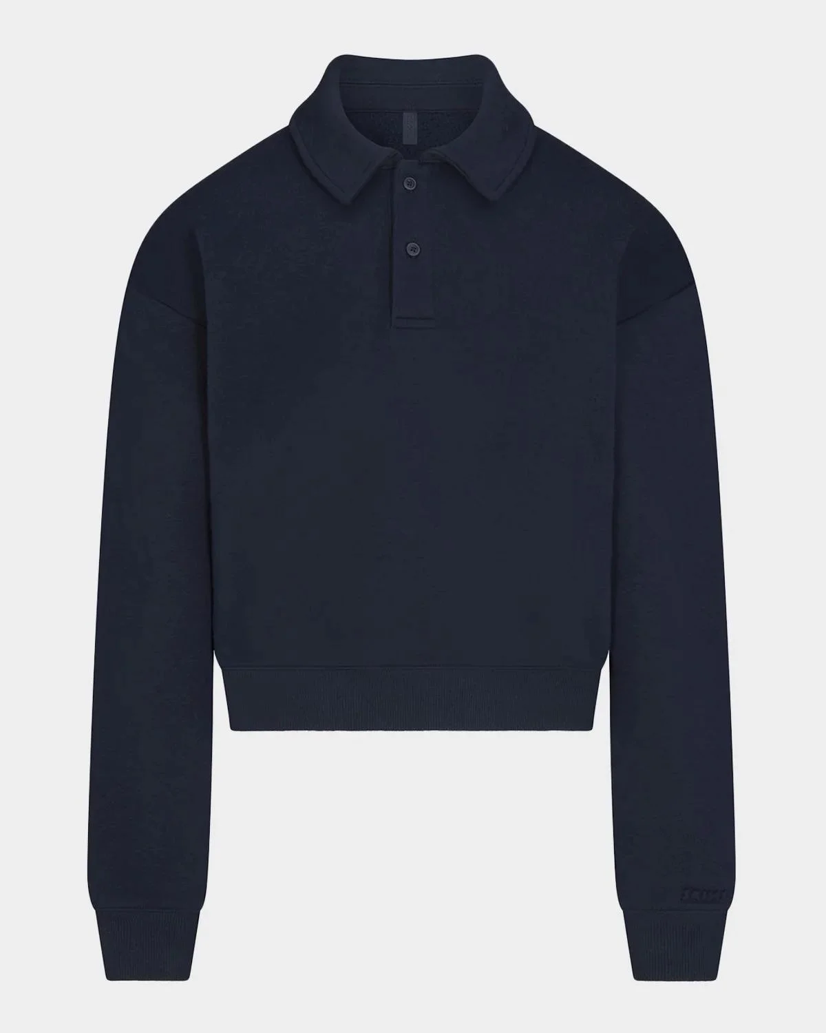 Cotton Fleece Polo Sweatshirt - 1