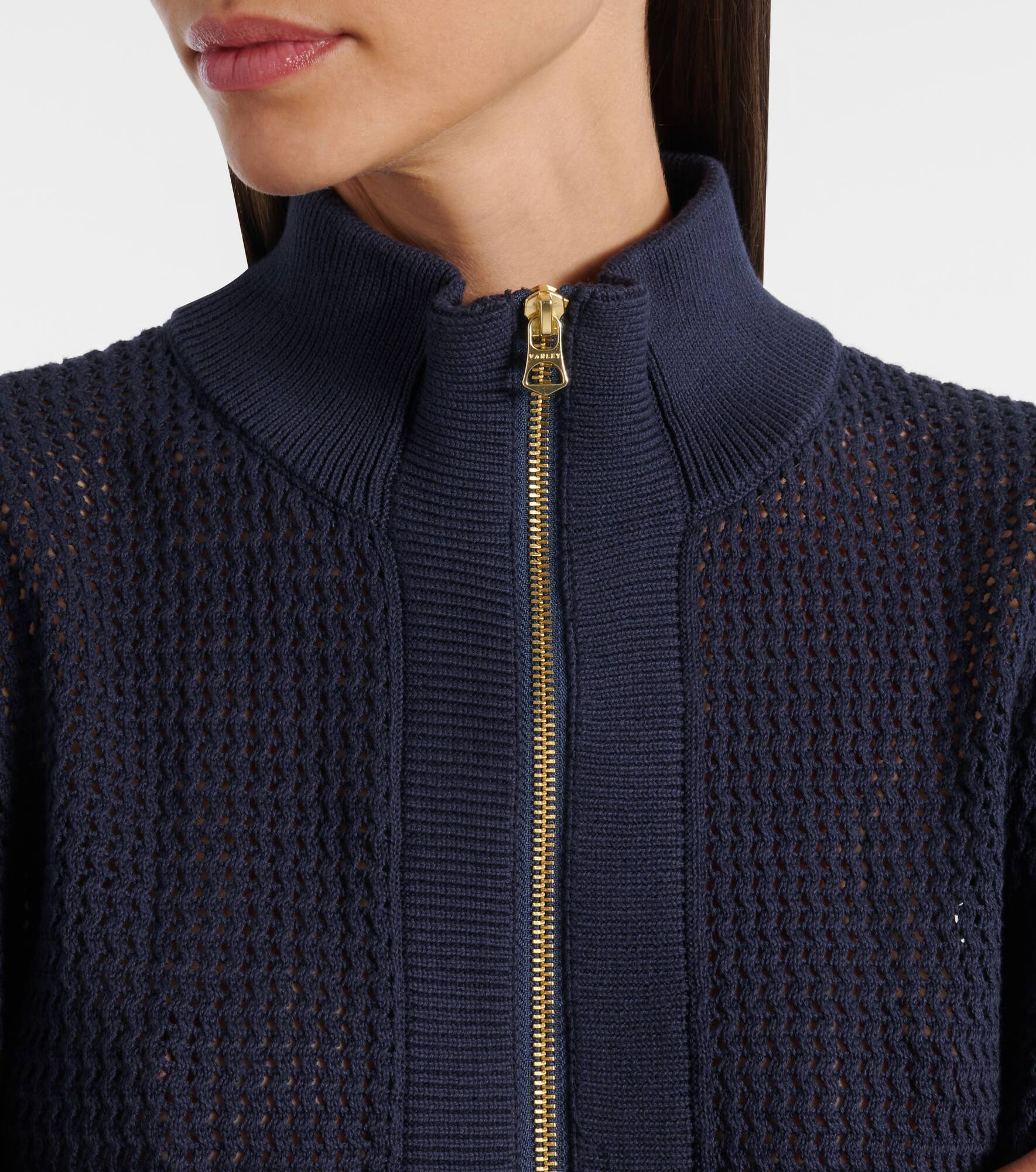 Open-knit cotton half-zip sweater - 4