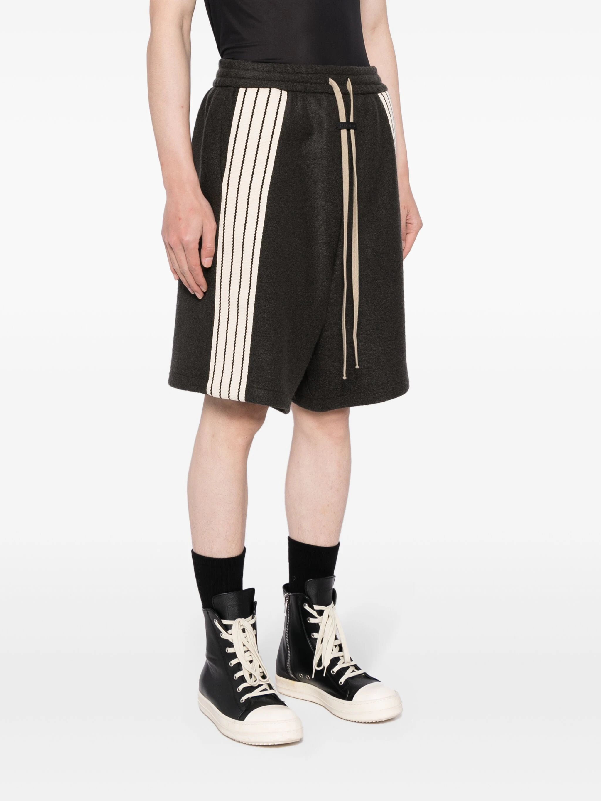 FEAR OF GOD Men Boiled Wool Striped Relaxed Short - 2