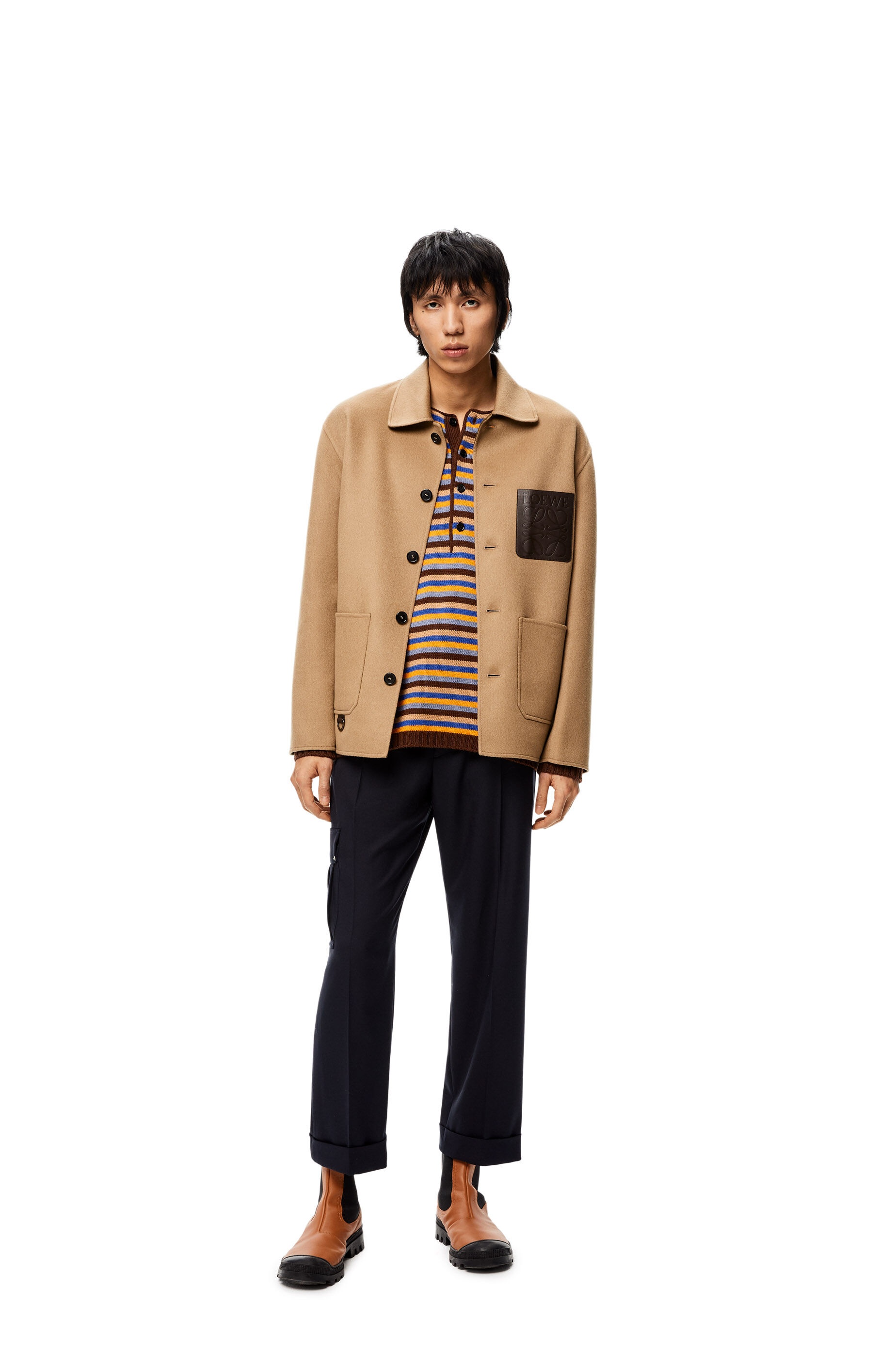 Cropped cargo trousers in wool - 2