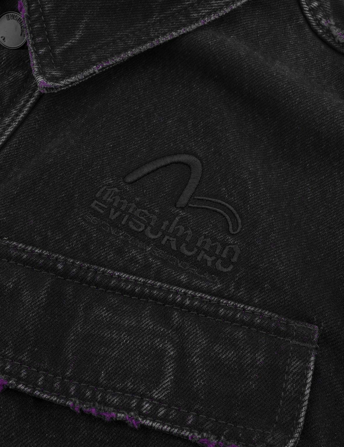 Two Tone Distressed Relax Fit Trucker Jacket - 7