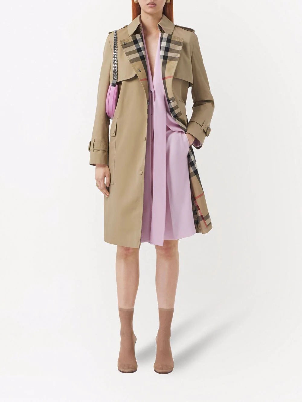 gabardine trench coat - 2
