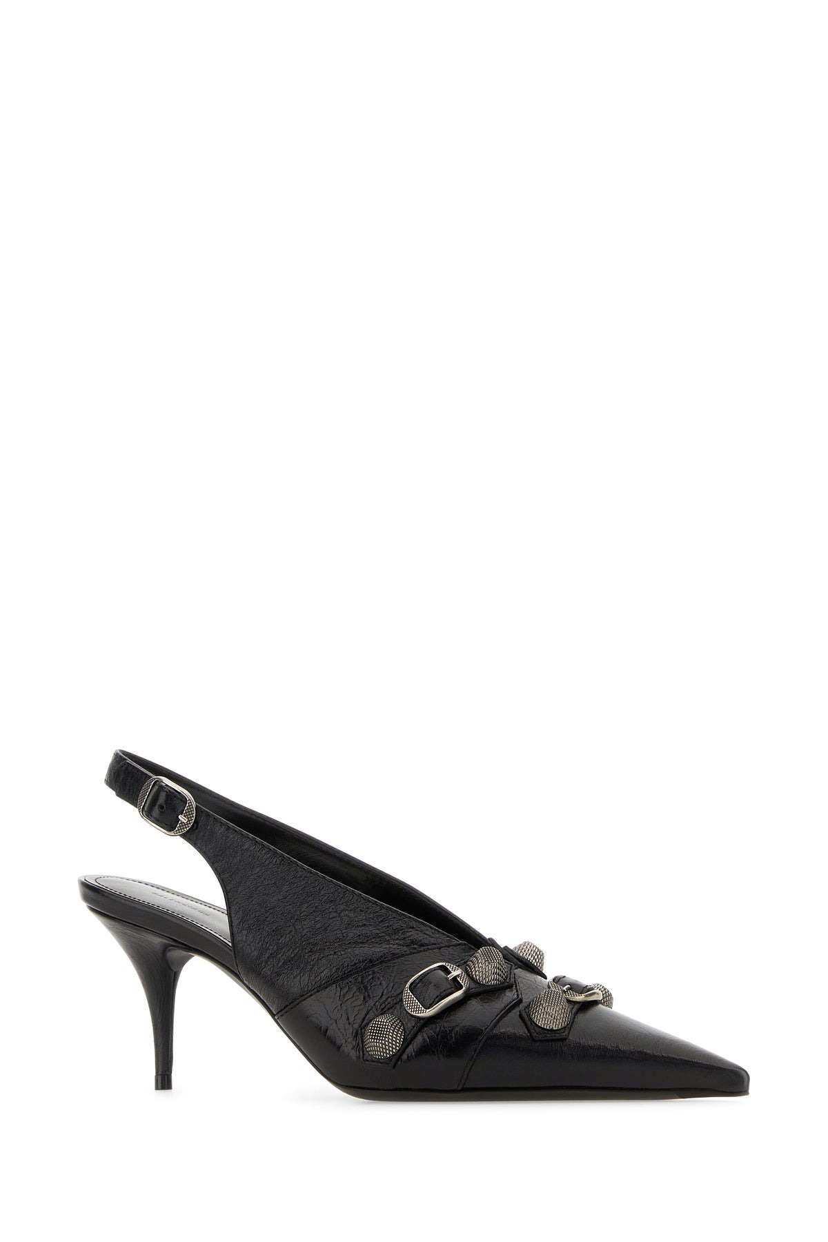 Black leather Cagole pumps - 2