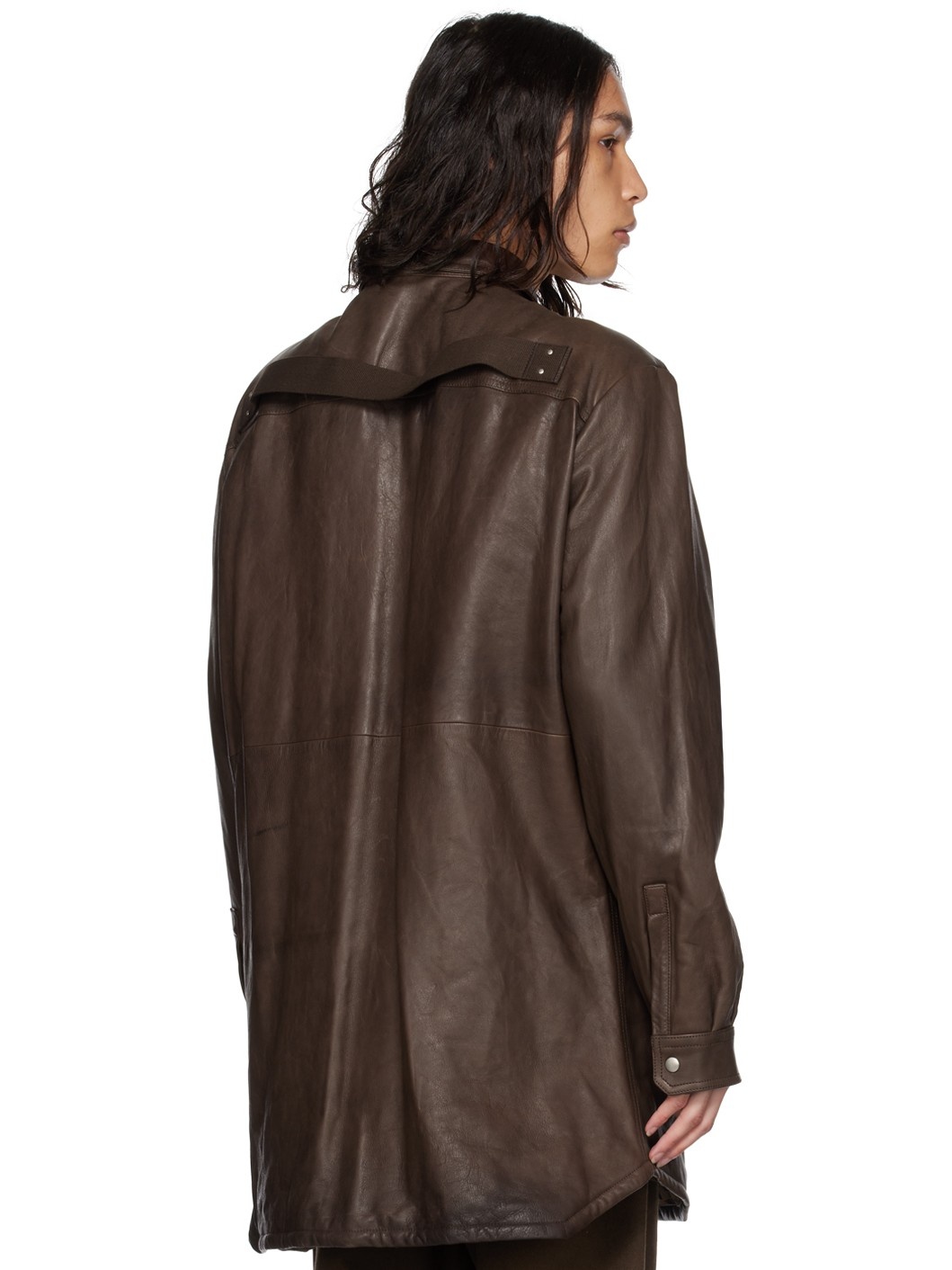 Brown Jumbo Fogpocket Leather Jacket - 3