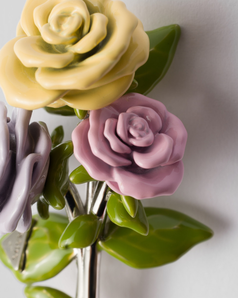 Prada Enameled metal brooch outlook