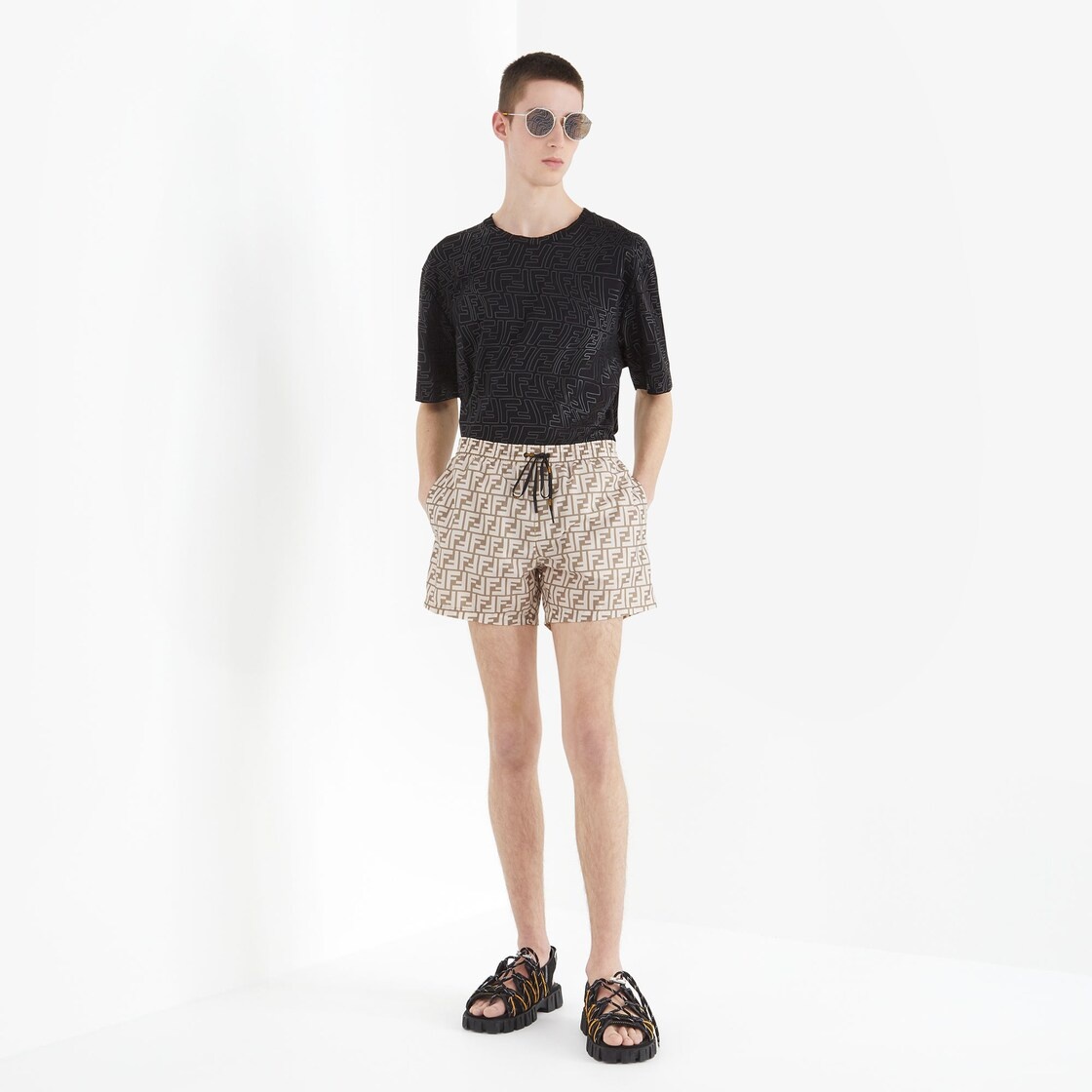 Beige Lycra® shorts - 4