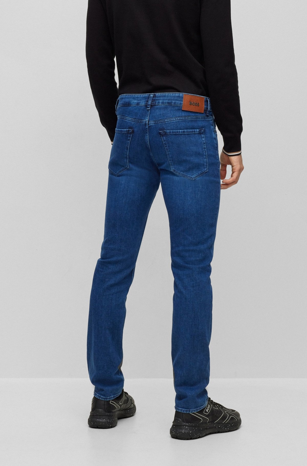 REGULAR-FIT JEANS IN BLUE ITALIAN DENIM - 3