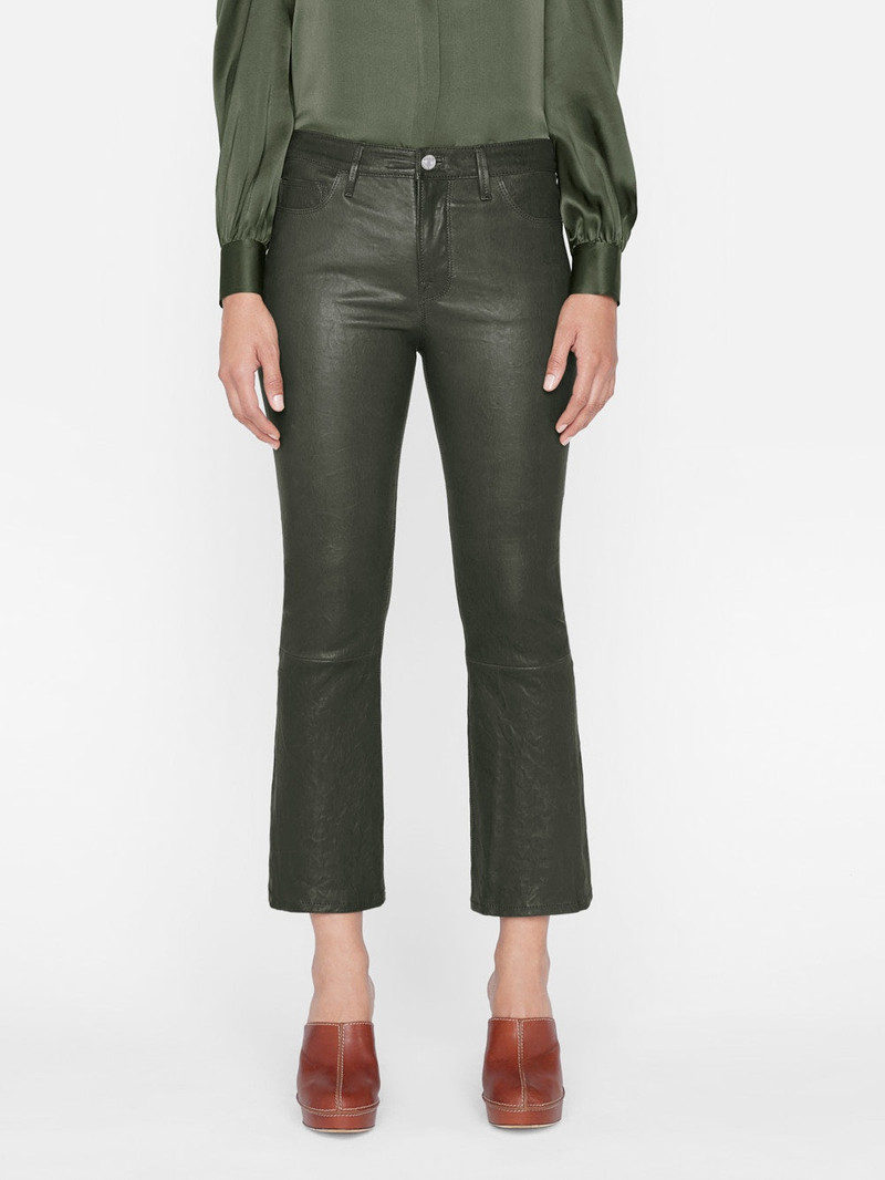 FRAME Leather Le Crop Mini Boot in Surplus outlook