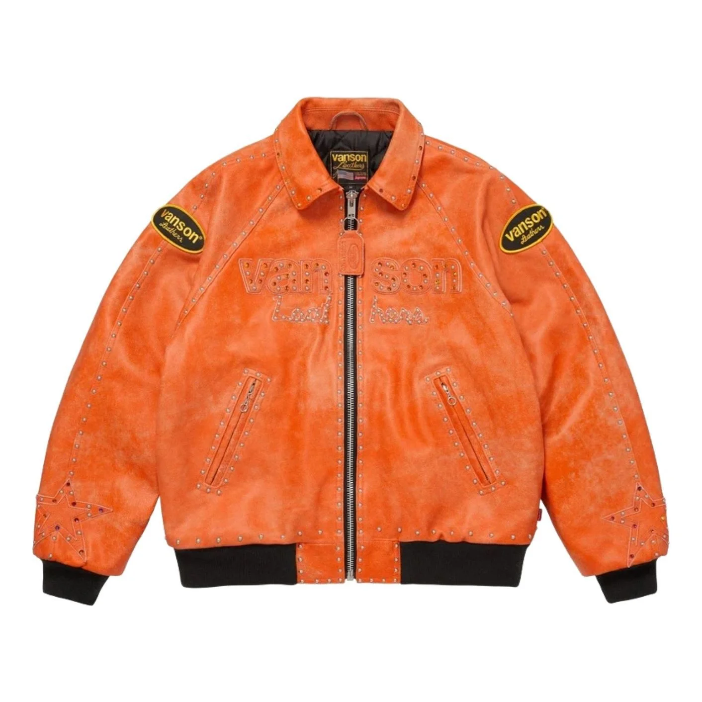 Supreme FW25 Vanson Leathers® b.b. Simon Jacket 'Orange' SUP-FW25-018-ORNG - 1