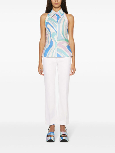 PUCCI Marmo-print sleeveless shirt outlook