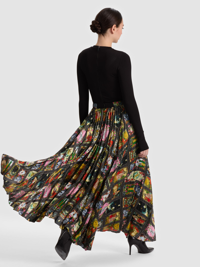 Alice + Olivia KATZ PLEATED MAXI SKIRT outlook