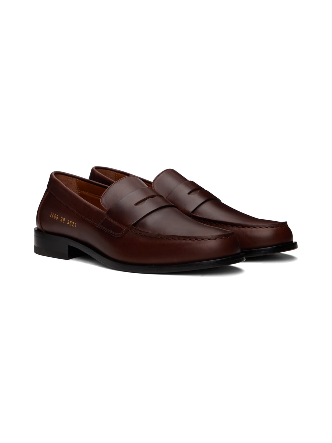 Brown Leather Loafers - 4