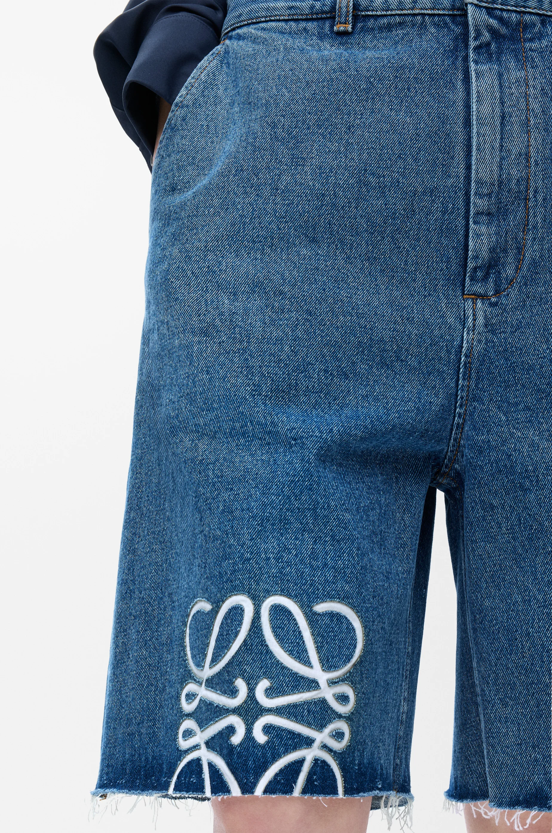 パンツ 24ss Loewe denim shorts LOEWE Anagram Denim Shorts | Saks Fifth Avenue