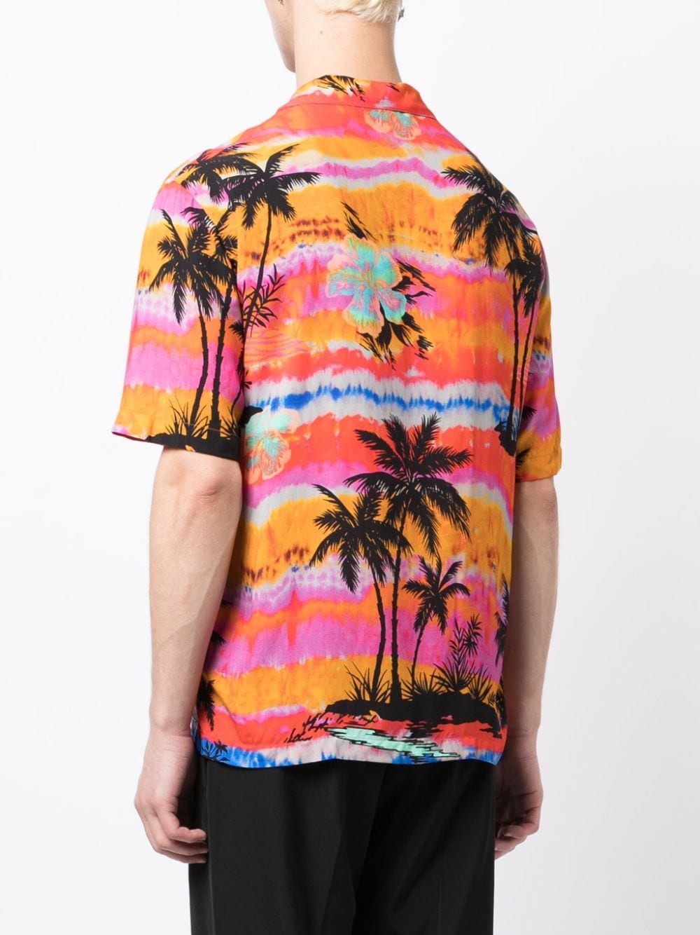 Psychedelic Sunset-print bowling shirt - 4