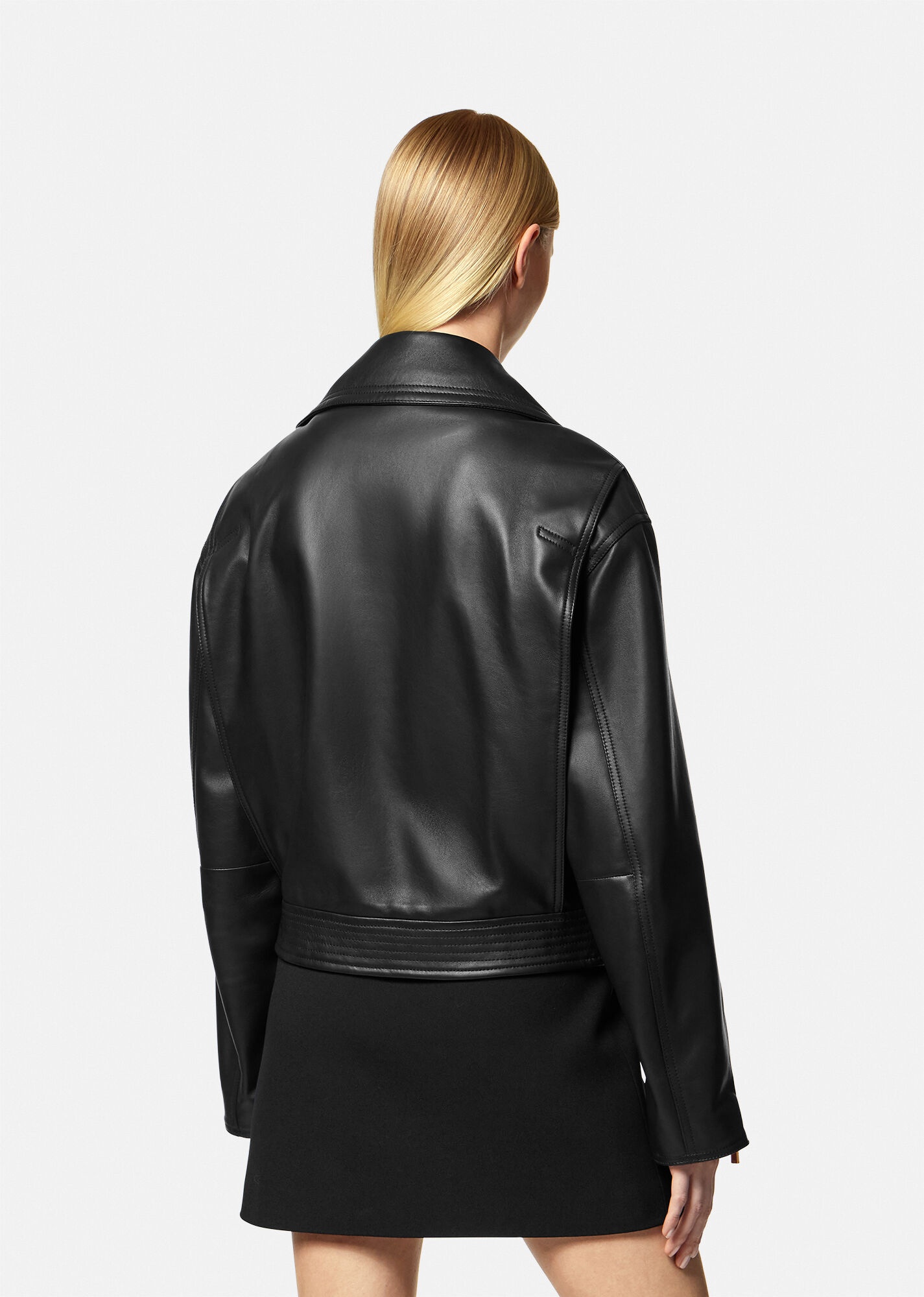 VERSACE Leather Biker Jacket, versace