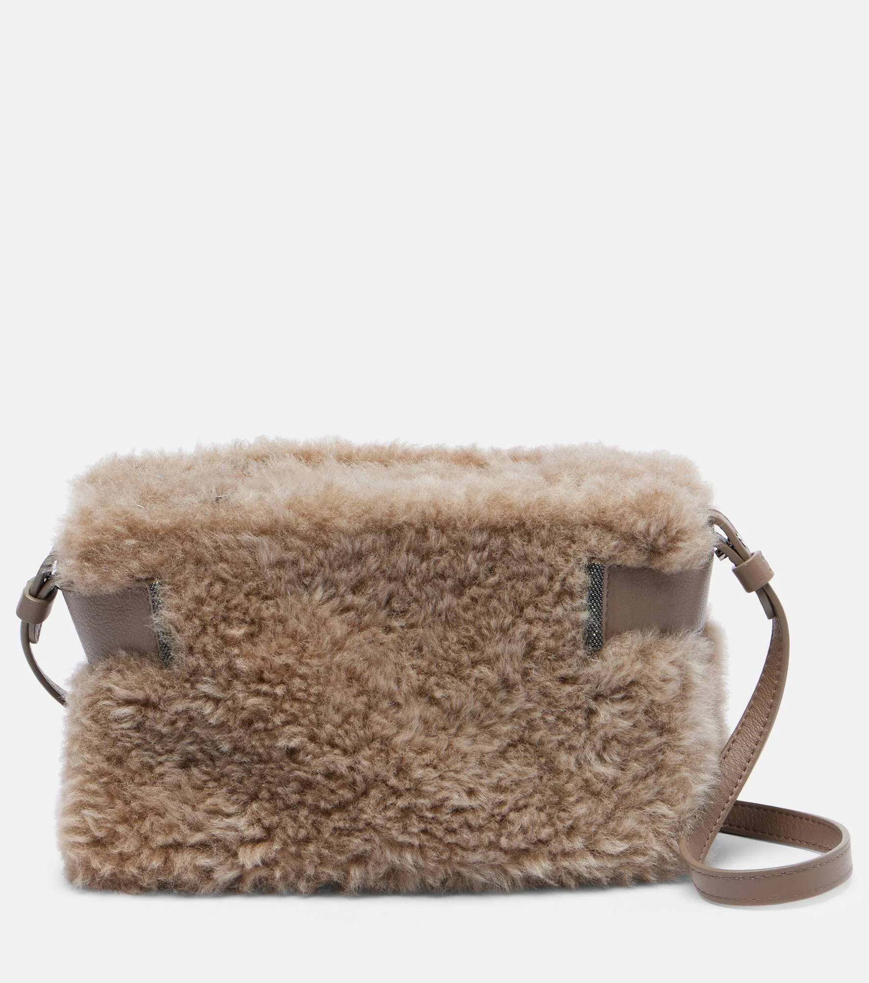Small shearling clutch - 1