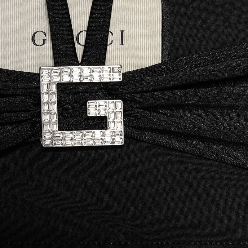 Bikini with crystal Square G details 3